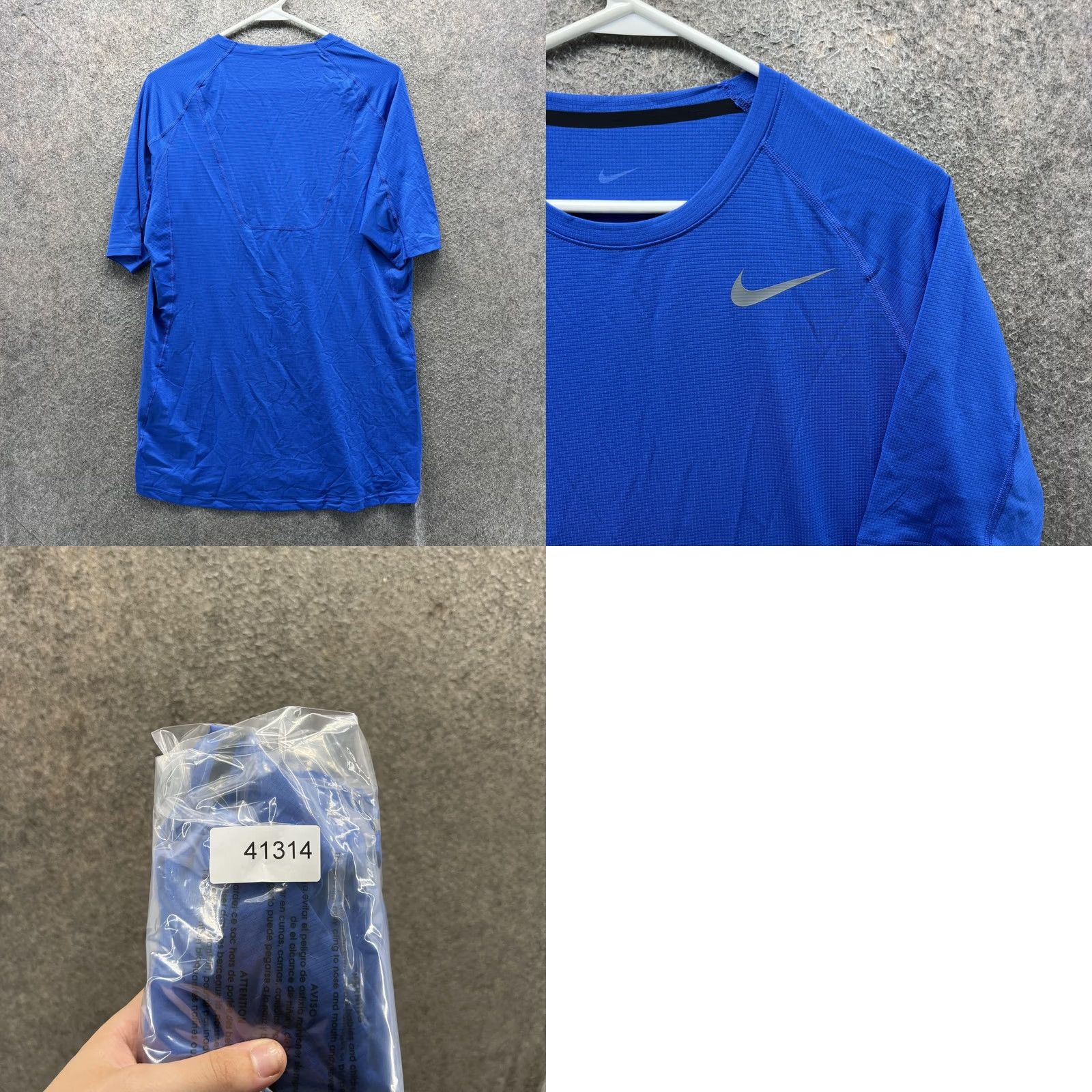 Nike Nike Dri-FIT Shirt Mens Large Blue Raglan Short Sleeve Tee Top Athletic Running Gym Training Comfort Moisture Wicking Lightweight Crew Neck Logo Size US L / EU 52-54 / 3 - 8 Thumbnail
