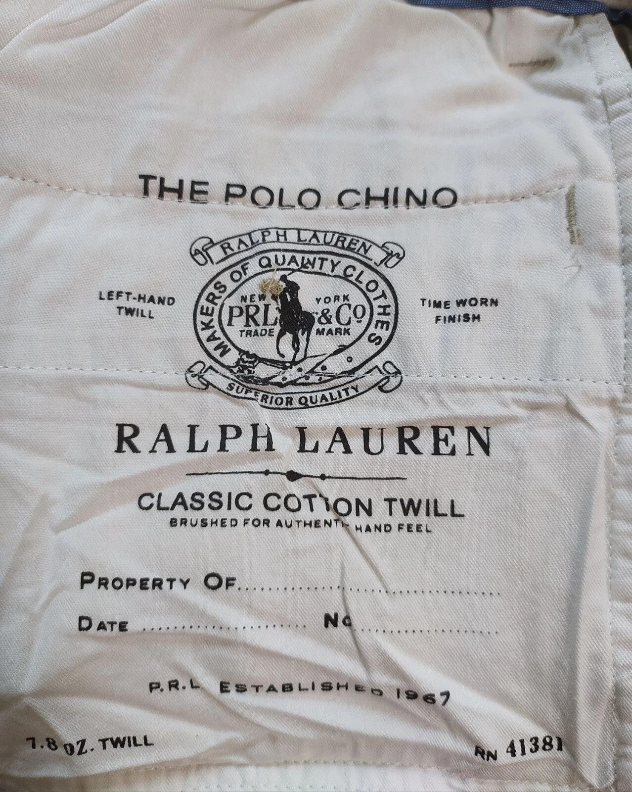Polo Ralph Lauren Polo Ralph Lauren Classic Fit Chino Pant FTP 0019 Size US 31 - 7 Thumbnail