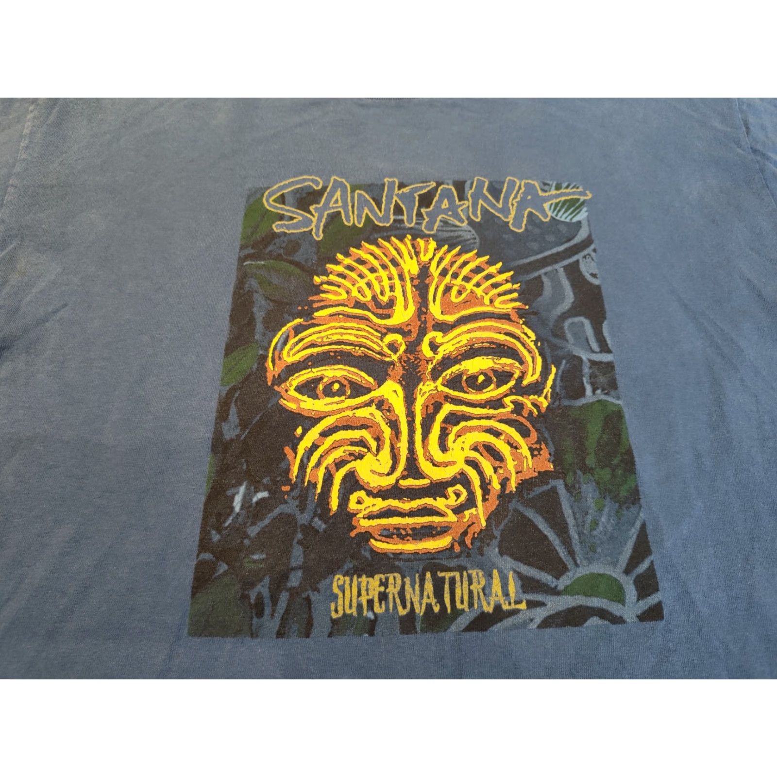 Doublet VINTAGE Santana Supernatural Concert Band T-Shirt Men Sz L Blue 90s Music Logo Double-Sided Size US L / EU 52-54 / 3 - 4 Thumbnail