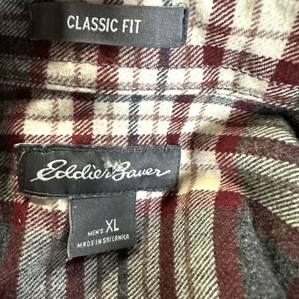 Eddie Bauer VINTAGE Eddie Bauer Button Down Shirt Men XL Black Plaid Classic Long Sleeve Pocket Size US XL / EU 56 / 4 - 4 Thumbnail