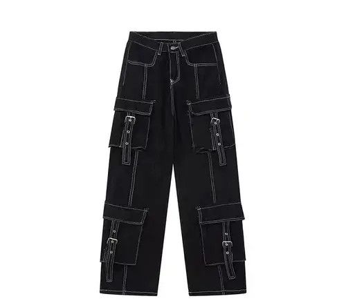 Designer × Japanese Brand Multi-pocket Retro Wide-leg Jeans Size US 30 / EU 46 - 1 Thumbnail