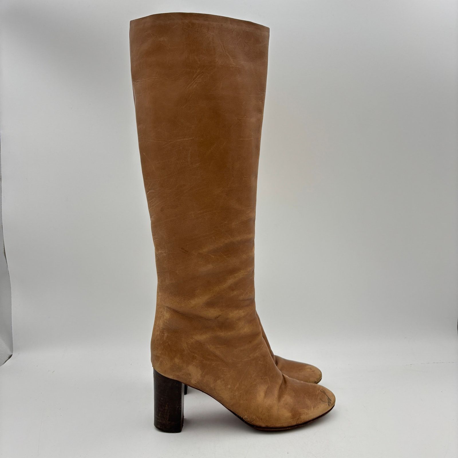 Chloe Chloe Leather Knee High Heeled Boots Women's 38 US 8 Size US 8 / IT 38 - 3 Thumbnail