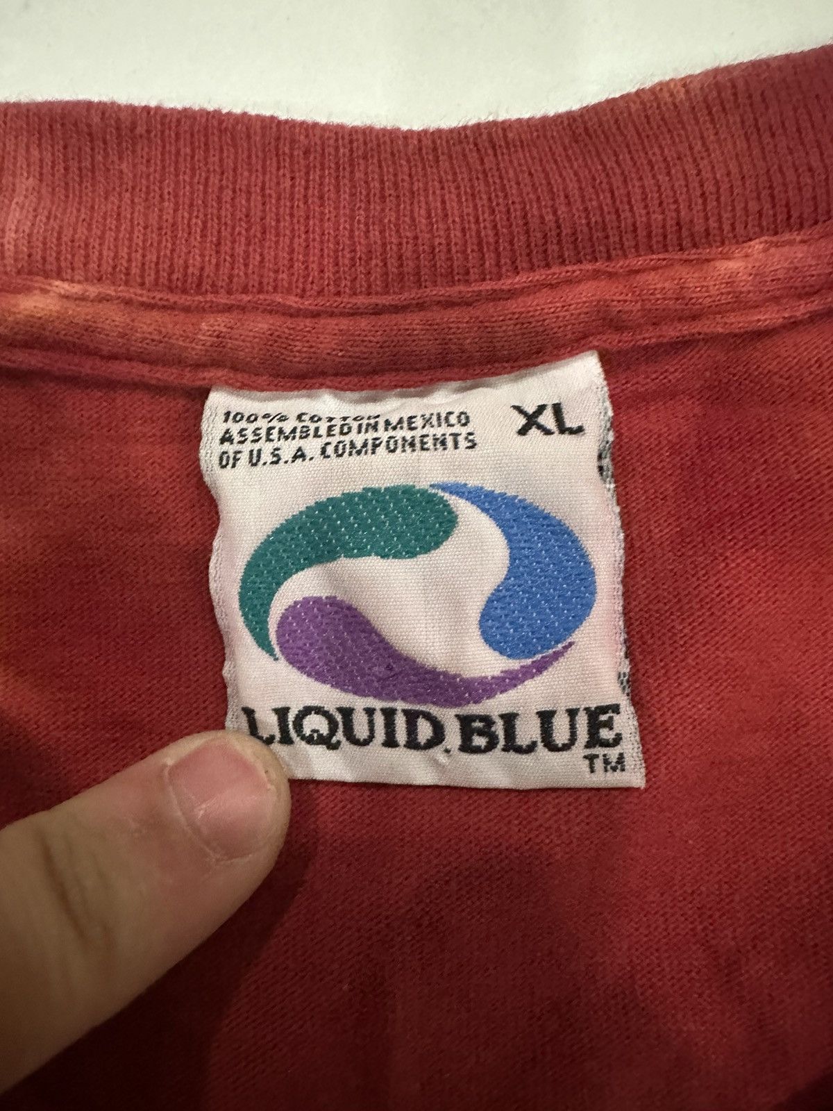 Liquid Blue × Vintage × WWE Vintage WCW NWO Wolfpack 4 Life Liquid Blue Tie Dye T-Shirt Size US XL / EU 56 / 4 - 3 Thumbnail