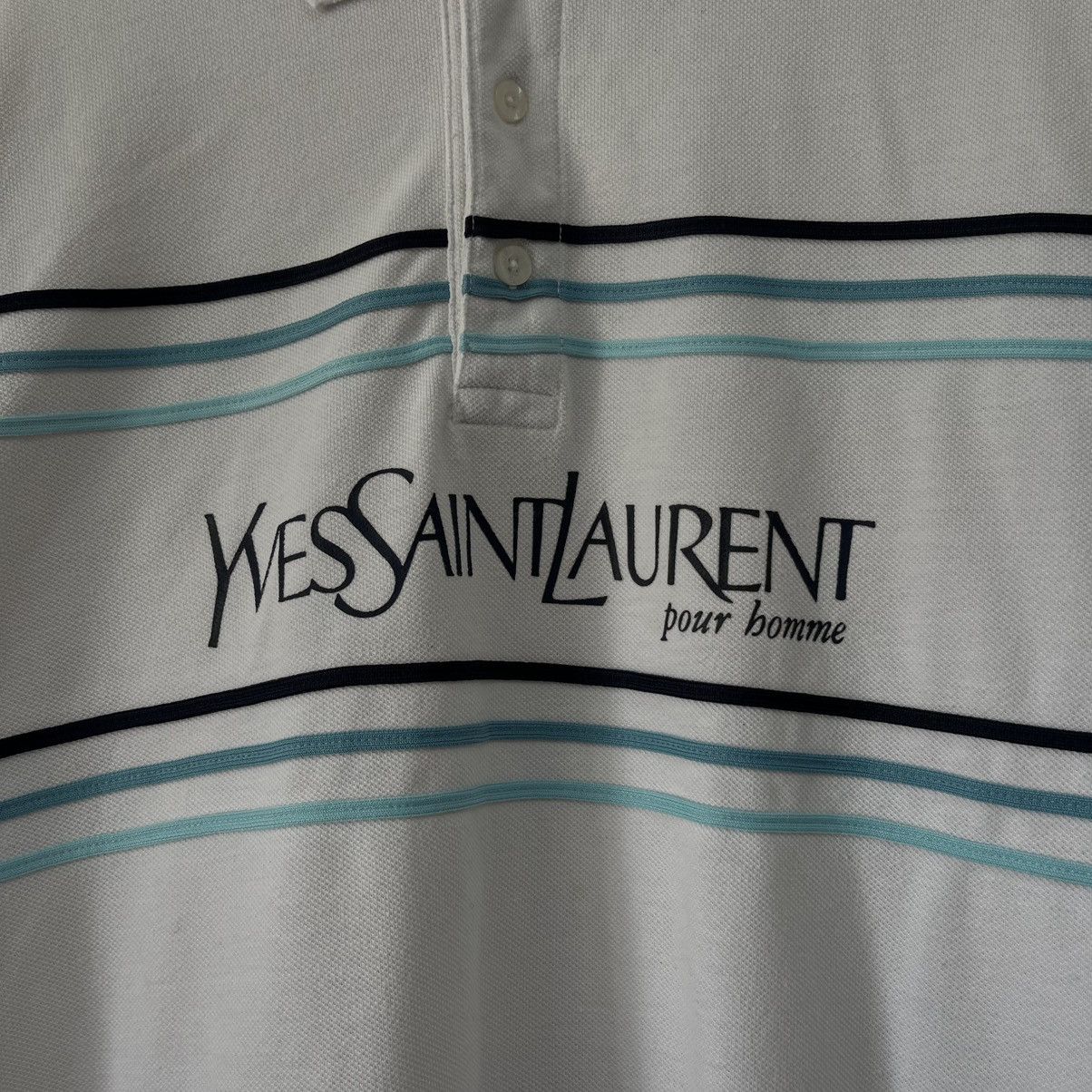 Yves Saint Laurent Vintage Yves Saint Laurent YSL Polo T Shirt Big Logo Y2K Size US L / EU 52-54 / 3 - 3 Thumbnail