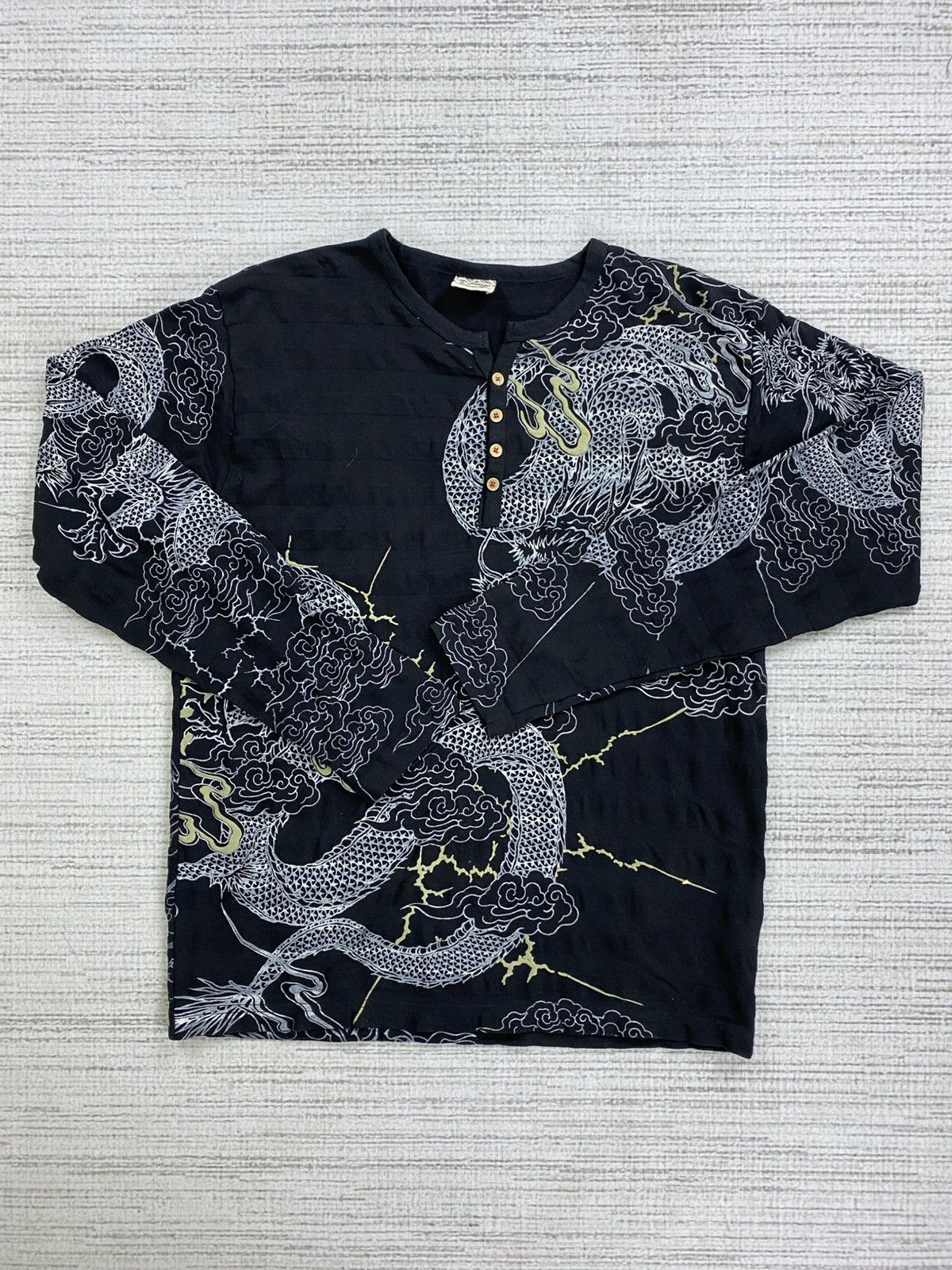 Dragonfly × Japanese Brand × Vintage Vintage Dragonfly Japan Full Printed Embroidery Shirt Size US M / EU 48-50 / 2 - 5 Thumbnail