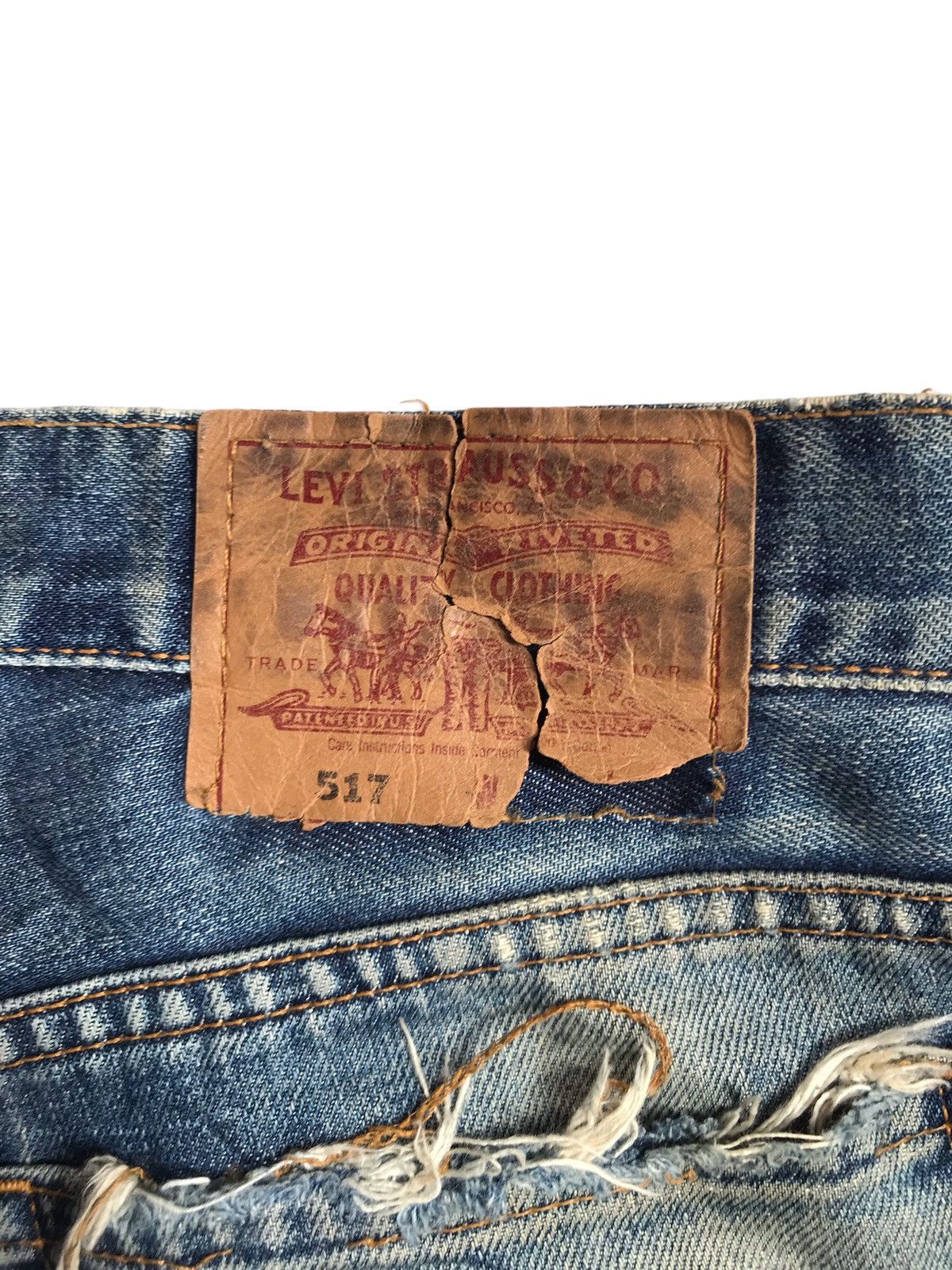 If Six Was Nine VINTAGE LEVIS DISTRESSED DENIM GRUNGE KURT COBAIN STRAIGHTCT Size US 34 / EU 50 - 7 Thumbnail