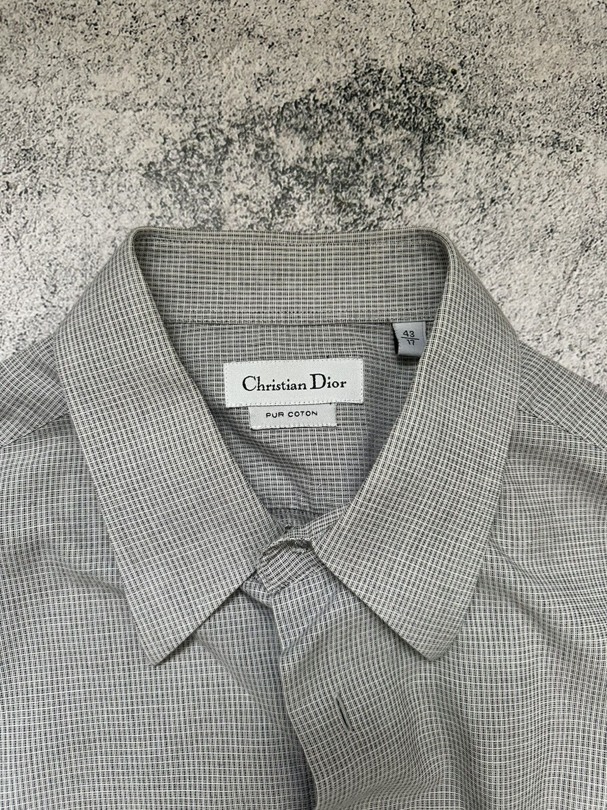 Dior Christian Dior Shirt Button Ups Gray Logo Size US XL / EU 56 / 4 - 8 Thumbnail