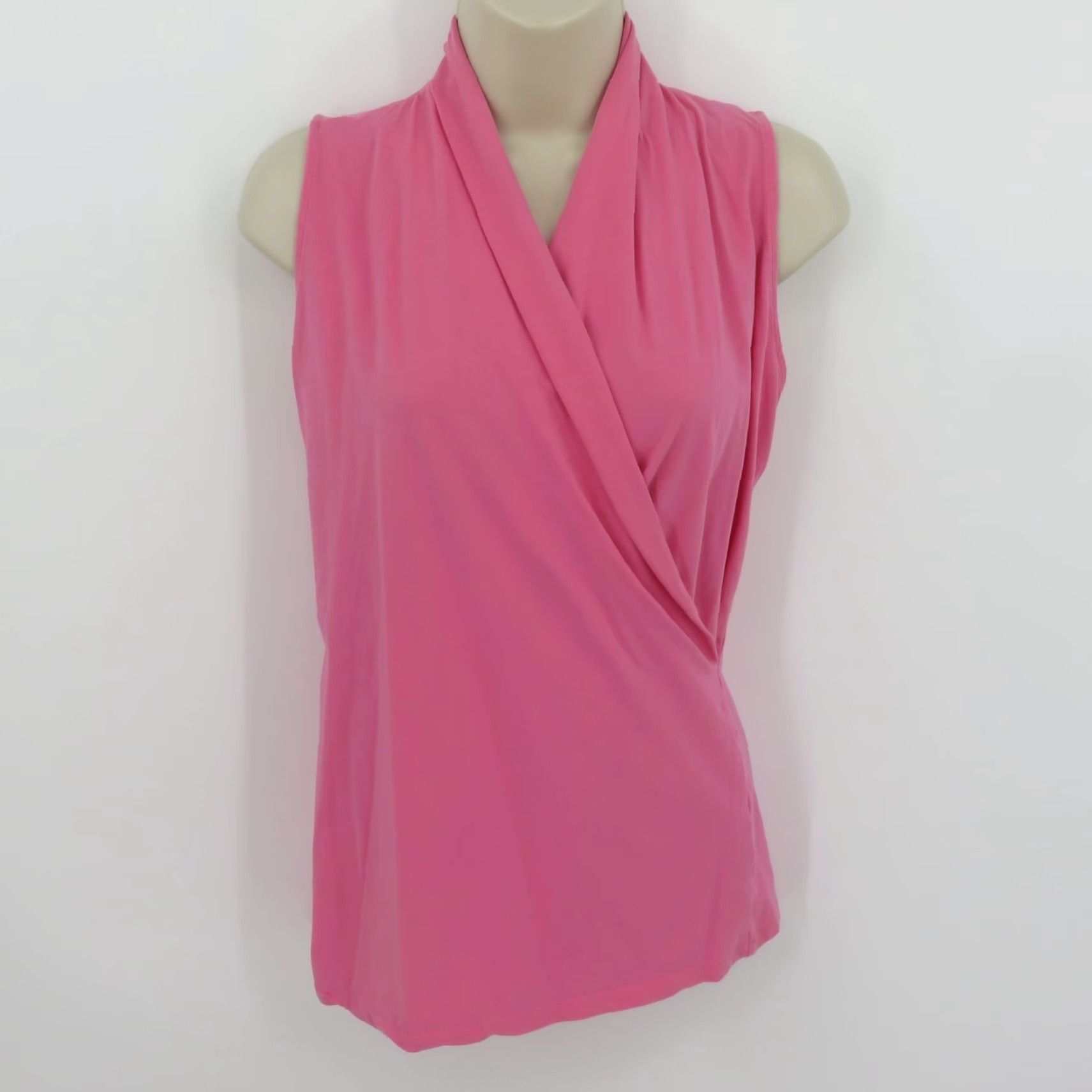 Ralph Lauren Lauren Ralph Lauren LRL Women Blouse M Pink Sleeveless Wrap Shirt Top Size M / US 6-8 / IT 42-44 - 7 Thumbnail