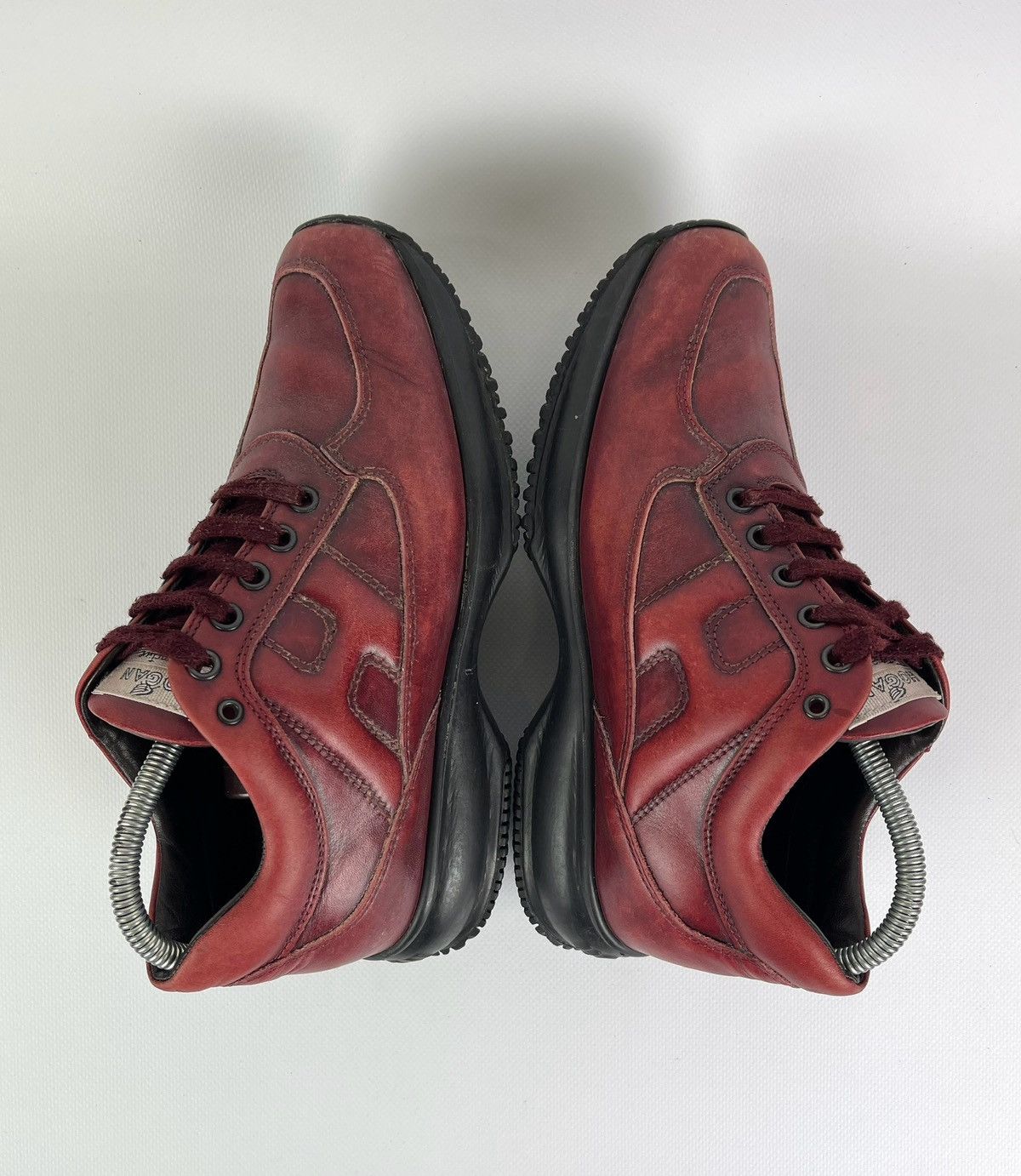 Designer Hogan Interactive Leather Sneakers Shoes Womens Size US7 Red Size US 7 / IT 37 - 6 Thumbnail