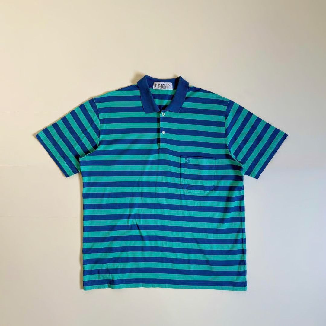 Givenchy GIVENCHY 1980s Striped Short Sleeve Polo Shirt Size US L / EU 52-54 / 3 - 2 Thumbnail