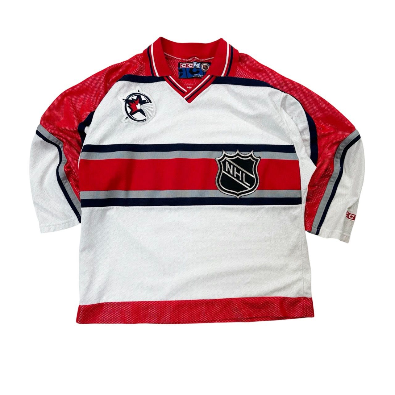 Vintage Vintage 90s Rare NHL All Star Collared Hockey Jersey Size US XL / EU 56 / 4 - 1 Thumbnail