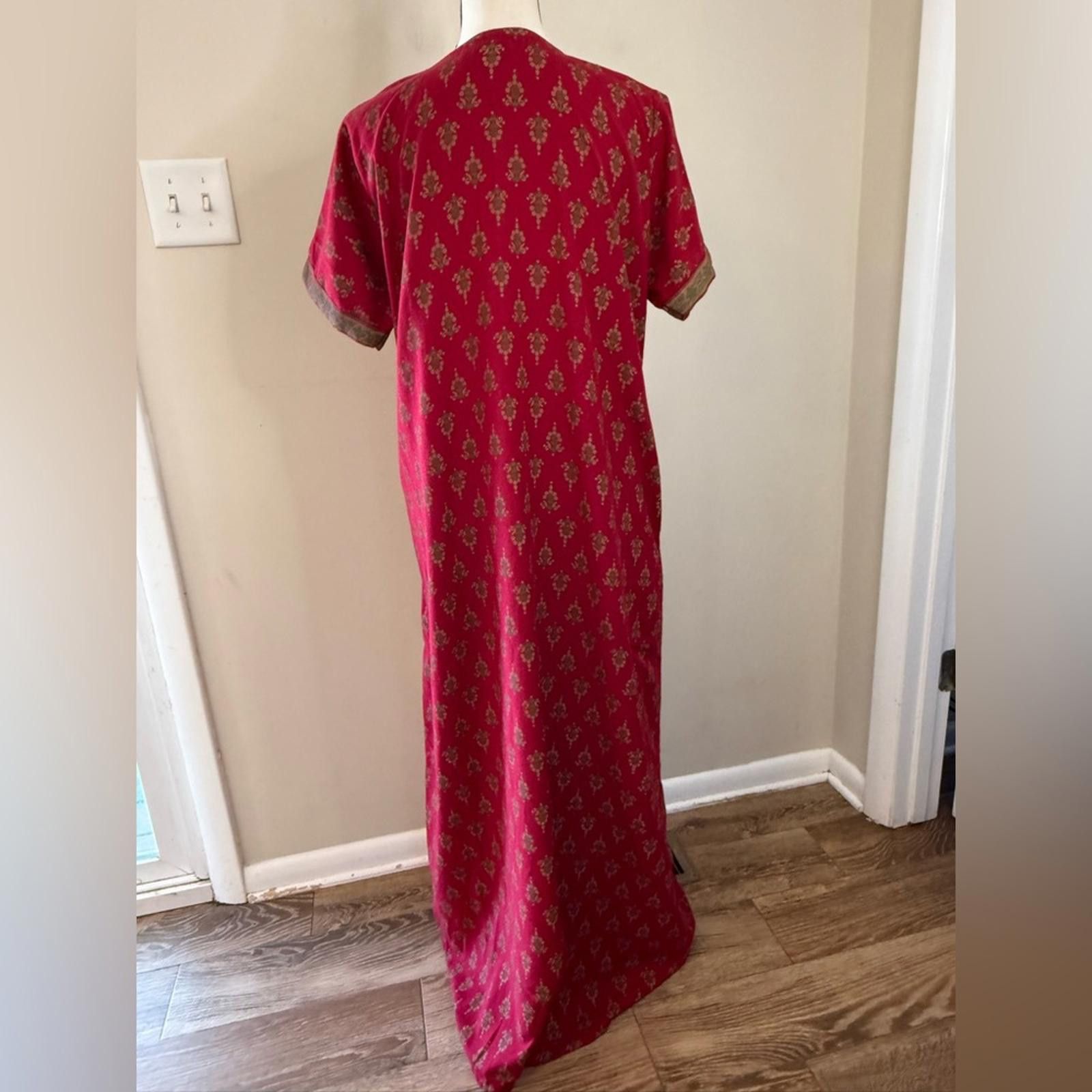 Other Sarra red embroidered ornate maxi sari with pockets SZ 38 Size M / US 6-8 / IT 42-44 - 5 Thumbnail