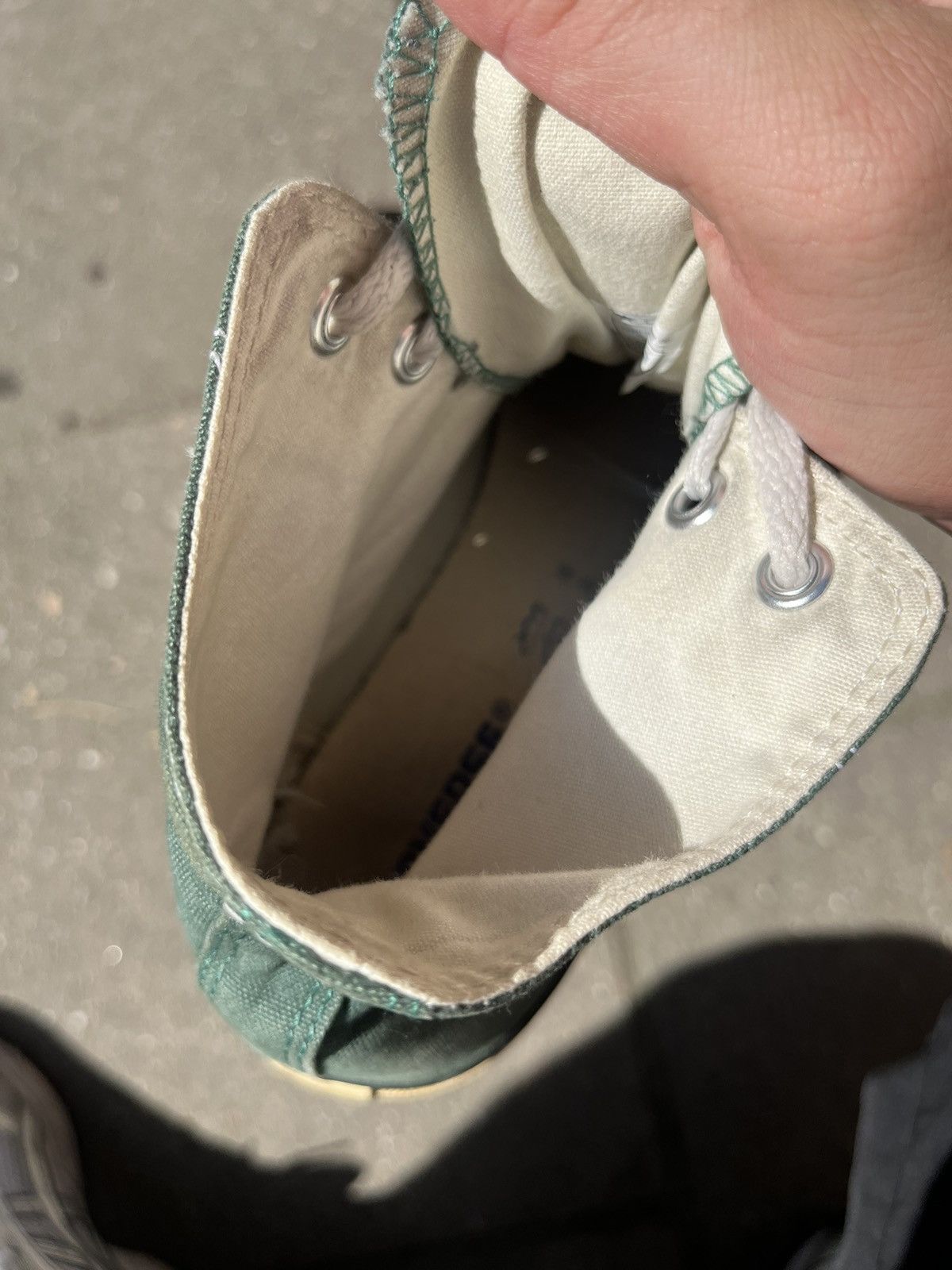 Converse Vintage Converse Chuck 70 High Washed Green Trashed 90s y2k Size US 9 / EU 42 - 15 Thumbnail