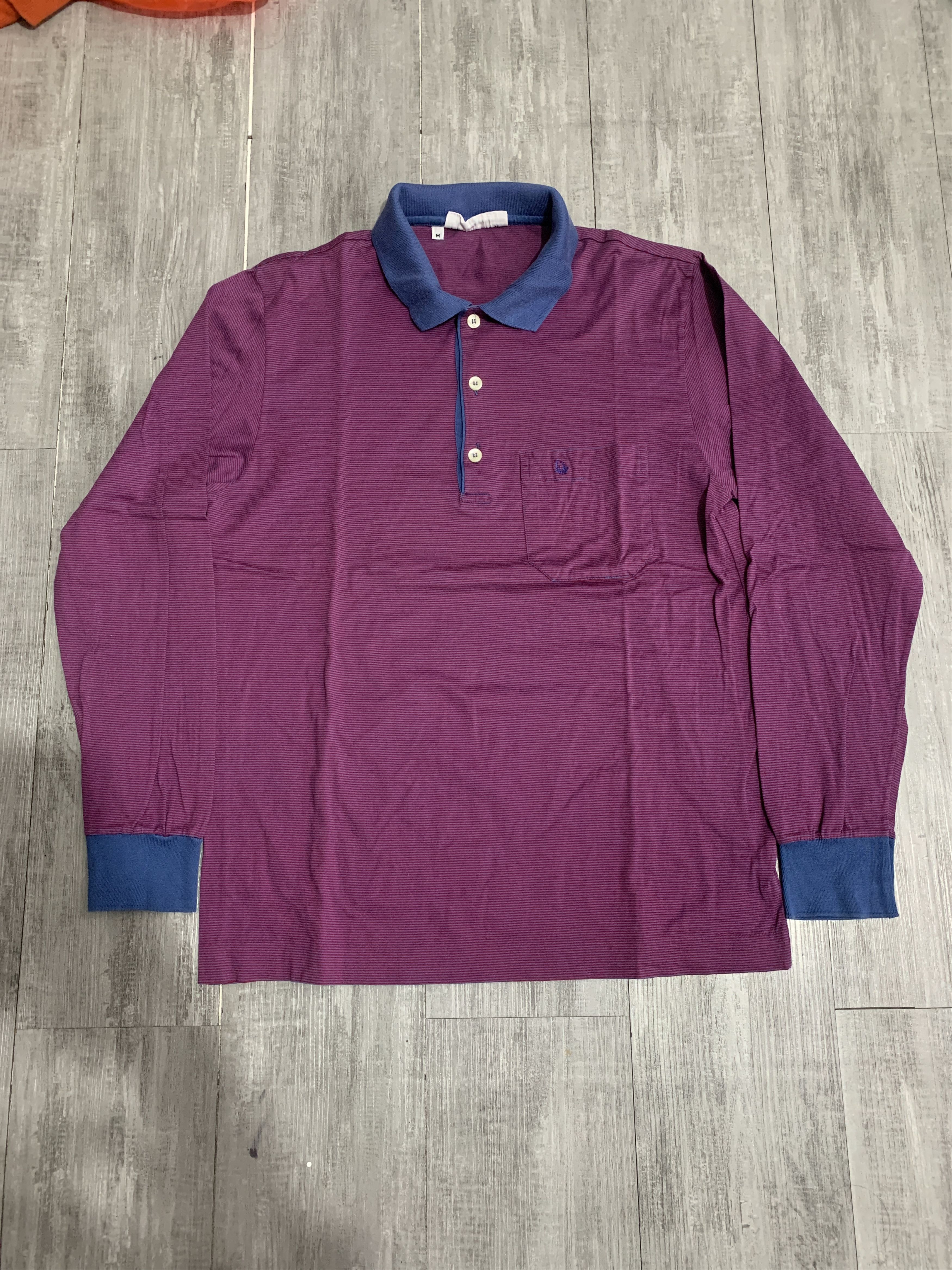 image of Christian Dior Monsieur Striped Button Up Rugby Shirt, Men's (Size Medium)