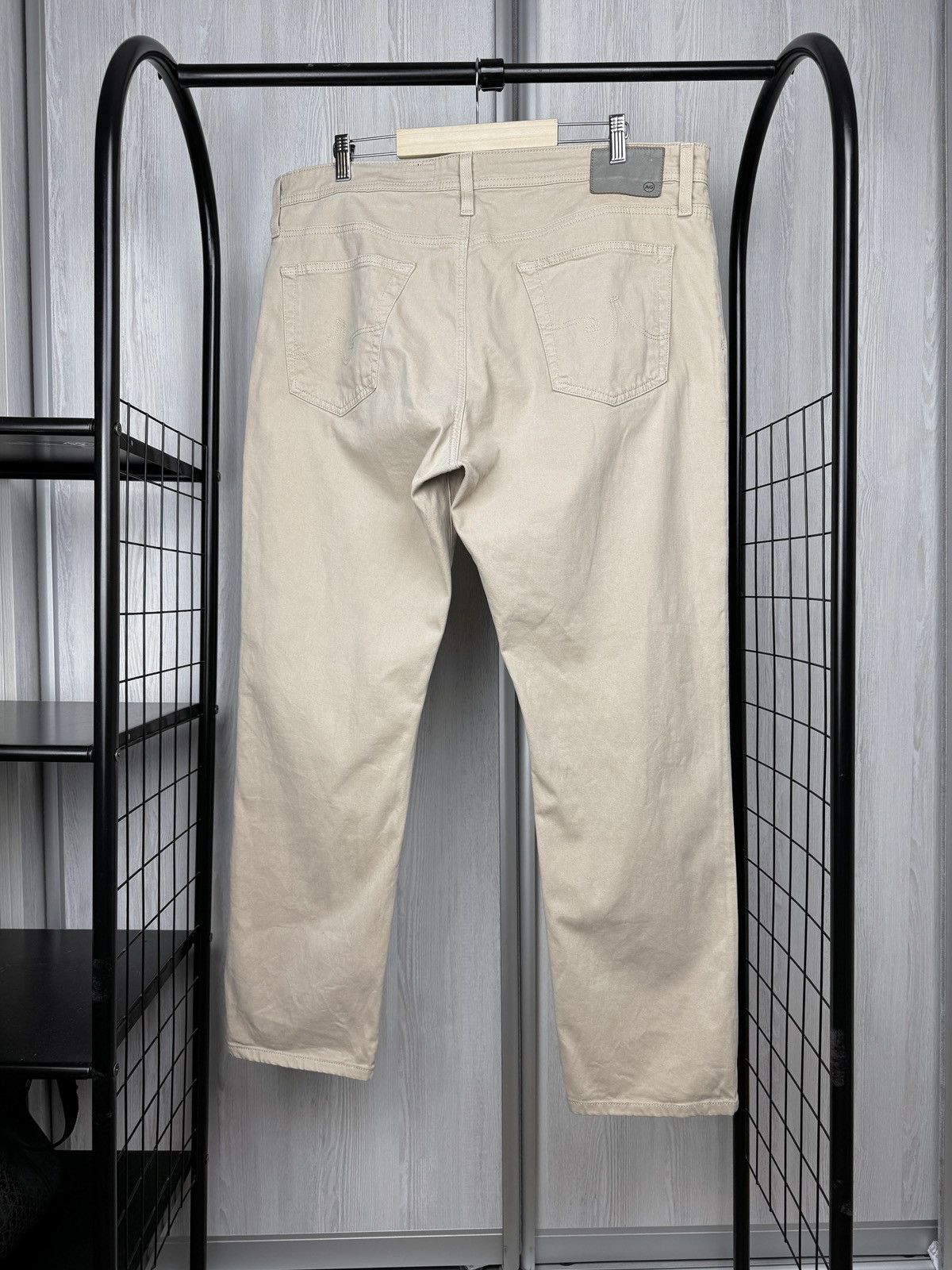 AG Adriano Goldschmied AG Adriano Goldschmied Pants Beige The Everett Slim Straight Size US 38 / EU 54 - 2 Thumbnail