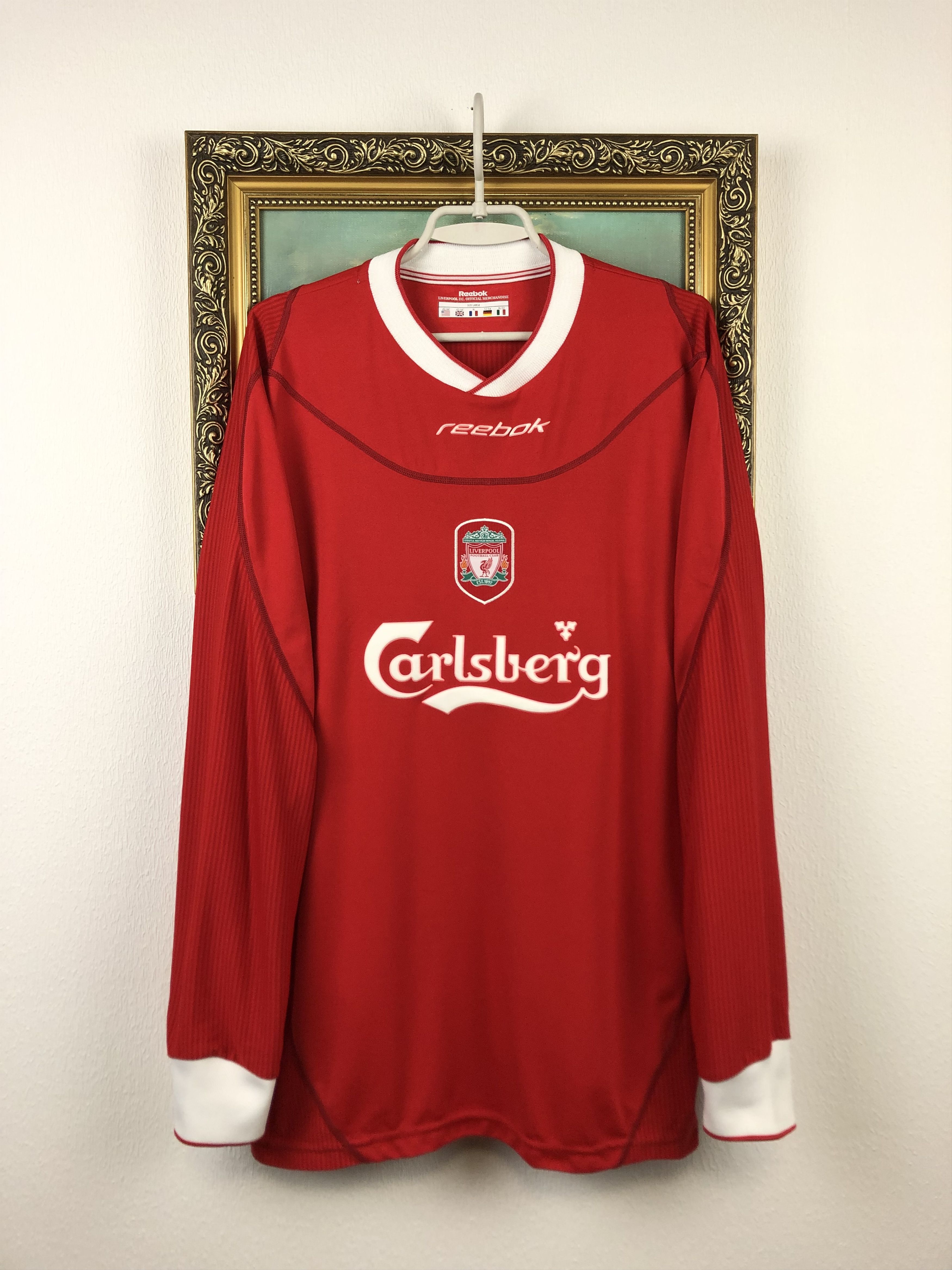 Vintage Liverpool football shirt 2002 Soccer Long Sleeve Jersey Rare Size US XL / EU 56 / 4 - 1 Thumbnail
