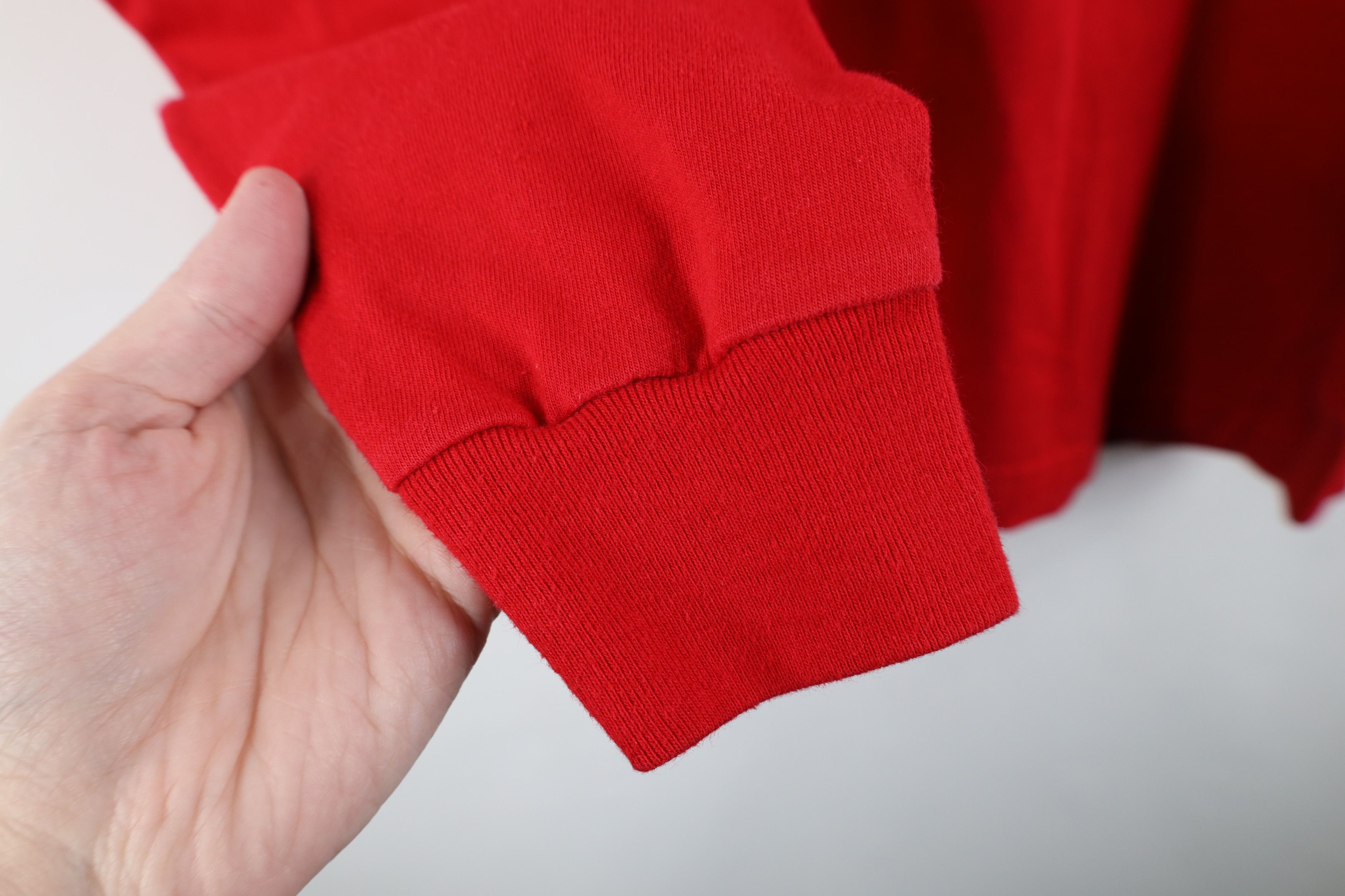 Vintage Vintage 90s Streetwear Mock Neck Long Sleeve T-Shirt Red USA Size US XL / EU 56 / 4 - 5 Thumbnail