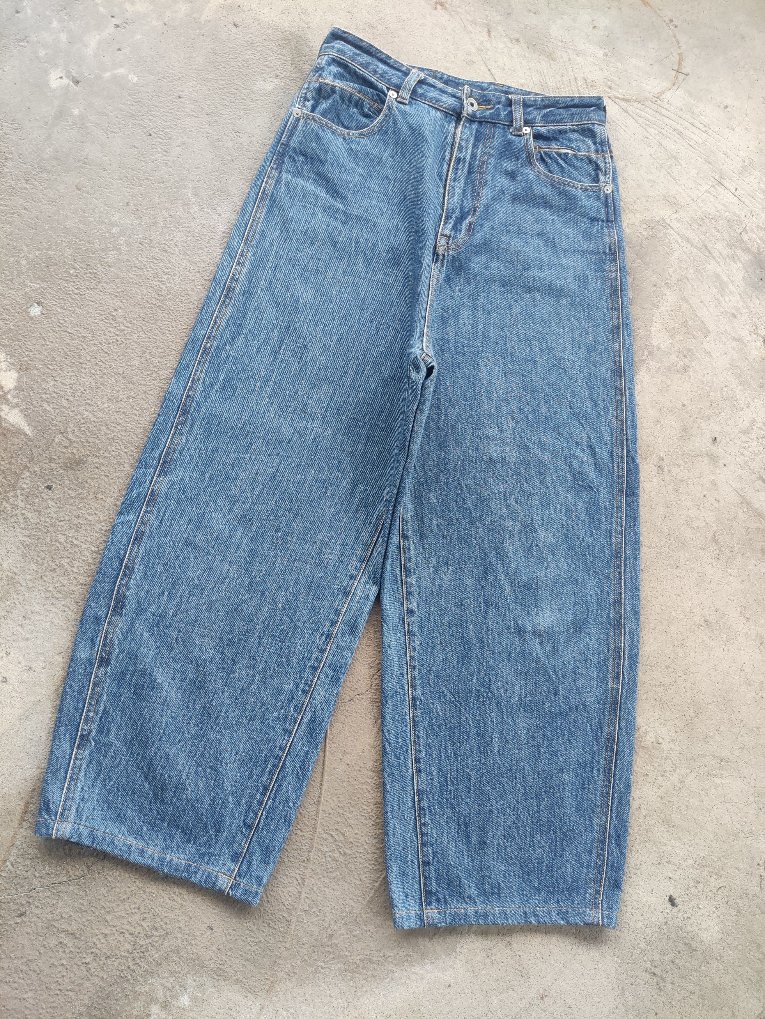 Japanese Brand Vintage Japanese Baggy Jean Distressed Faded Denim Size US 28 / EU 44 - 2 Thumbnail
