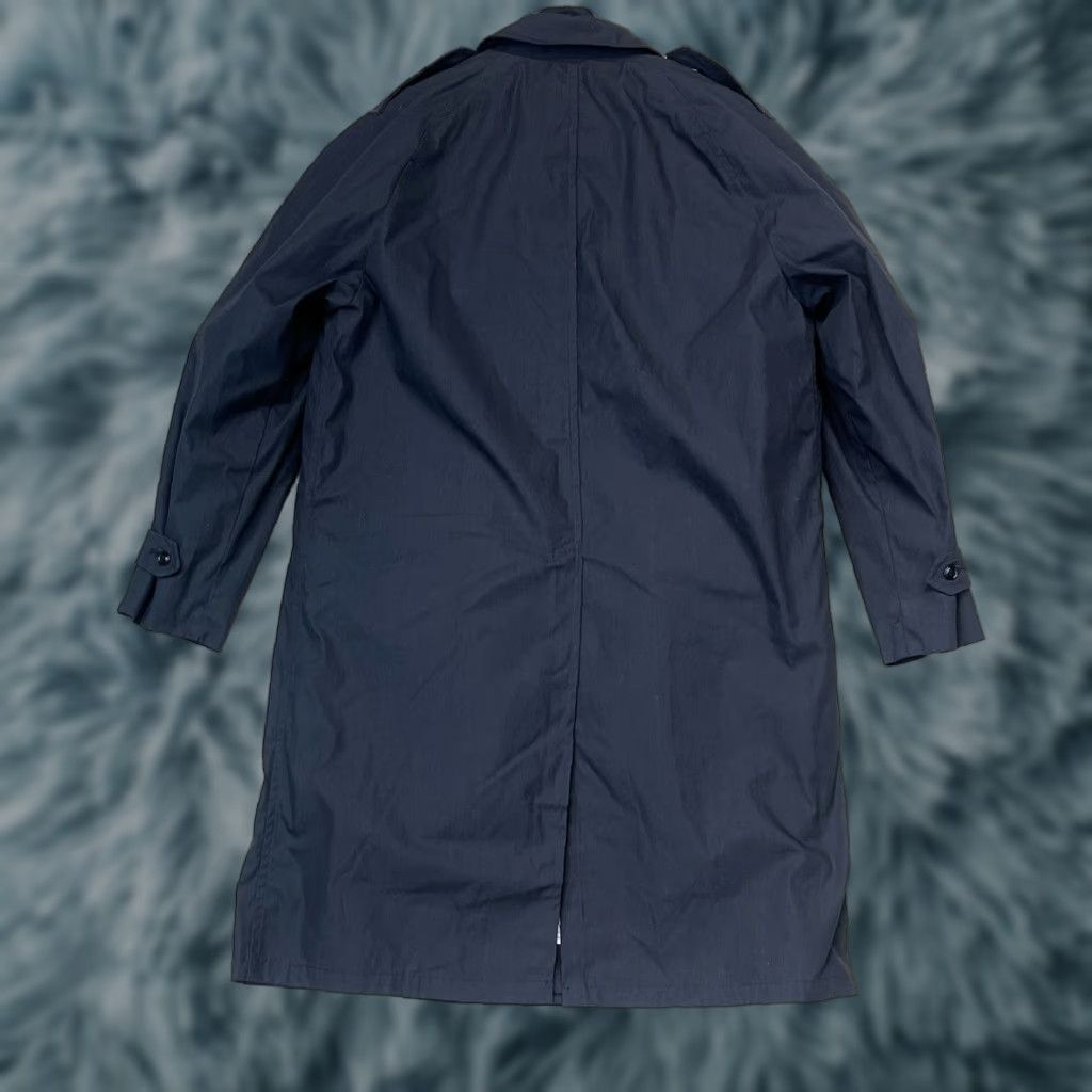 Vintage Quaterdeck Collection Coat Trench Military Men 40R Black Lined Water Resistant Polyester Blend Canvas Pocket Buckle Button Size US XXS / EU 40 - 1 Thumbnail