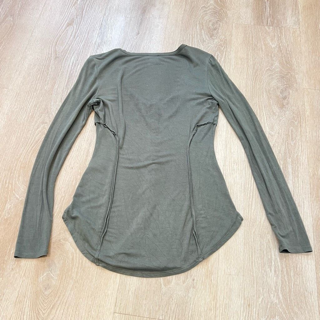 Venus Venus Deconstructed Exposed Contour Seams Long Sleeve Moss G Size XS / US 0-2 / IT 36-38 - 11 Thumbnail