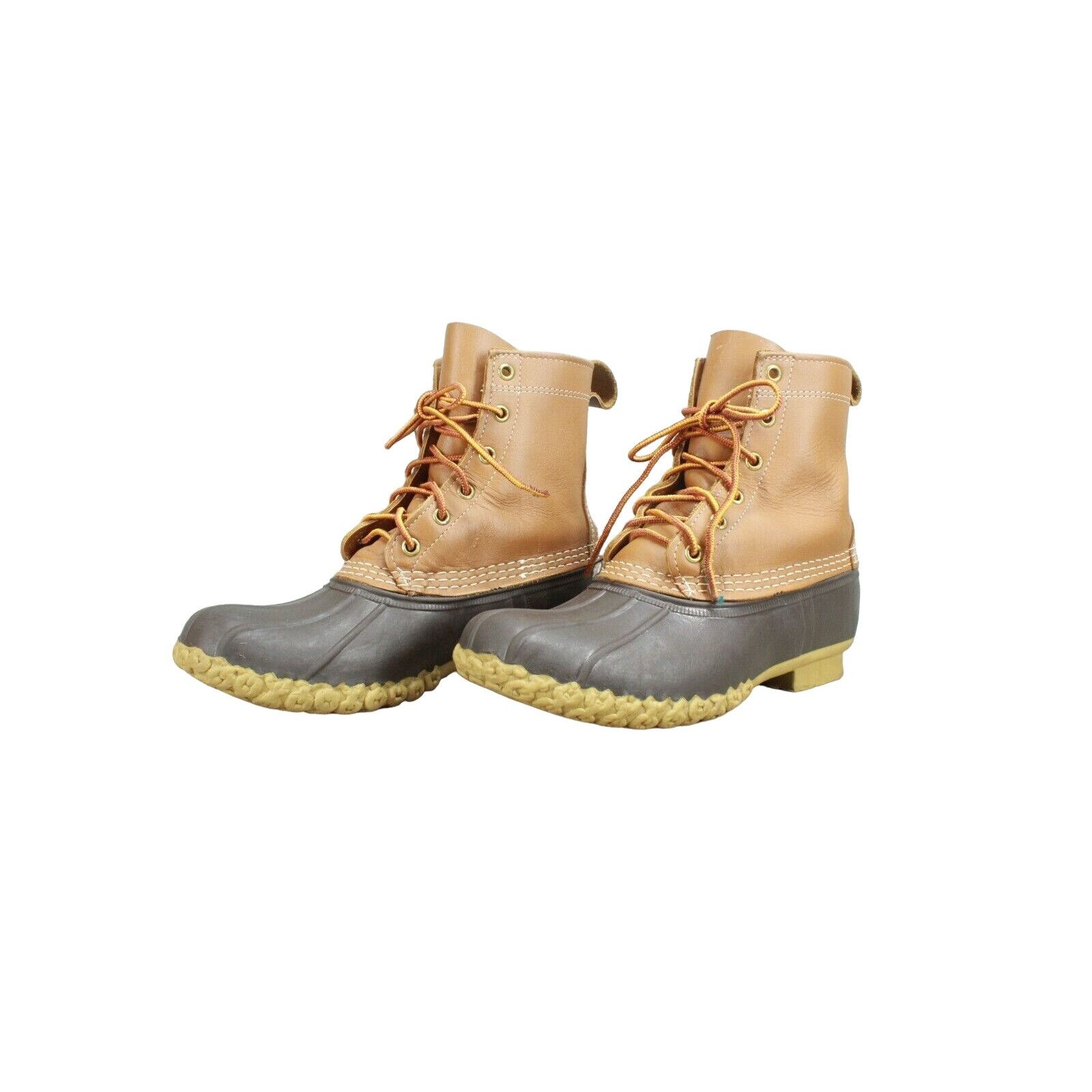 Leather LL Bean Womens Leather 8-Inch Thinsulate Duck Boots Size US 7 / IT 37 - 2 Thumbnail