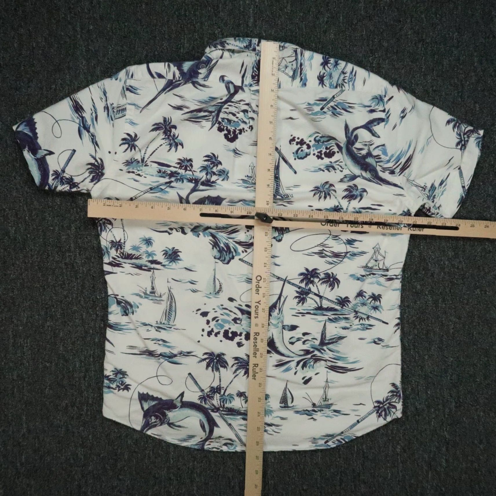 Ralph Lauren Ralph Lauren Button-Up Shirt Men Small White Geometric Short Sleeve Casual Sailing Size US S / EU 44-46 / 1 - 5 Thumbnail
