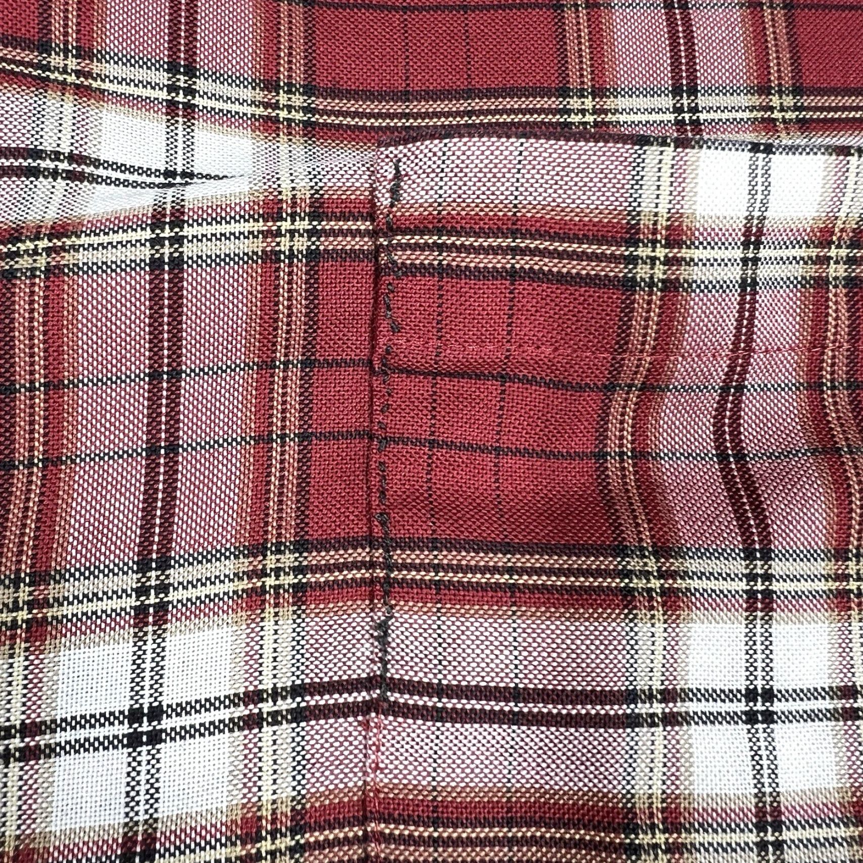 Vintage Towncraft Men 4XLT Flannel Plaid Button-Down Shirt Long Sleeve Casual Red 60% Cotton 40% Polyester Big & Tall with Pockets Size US XXL / EU 58 / 5 - 7 Thumbnail
