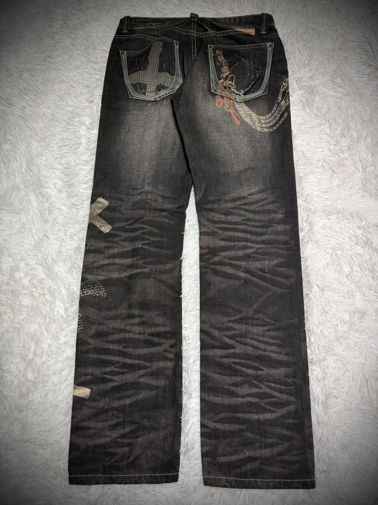 Japanese Brand Rare Solberry printed mudwash jeans Size US 33 - 5 Thumbnail
