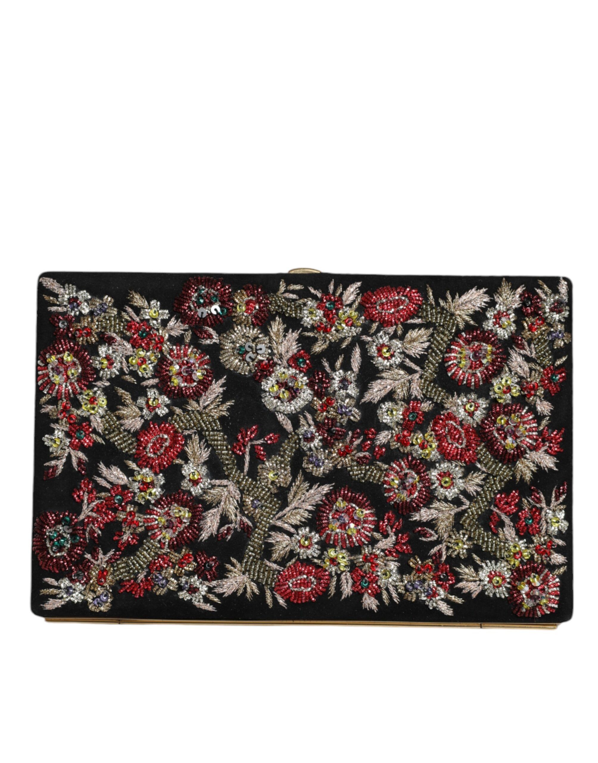 Dolce & Gabbana Multicolor Floral Gold Frame Clutch Evening Purse Women's Size ONE SIZE - 1 Thumbnail