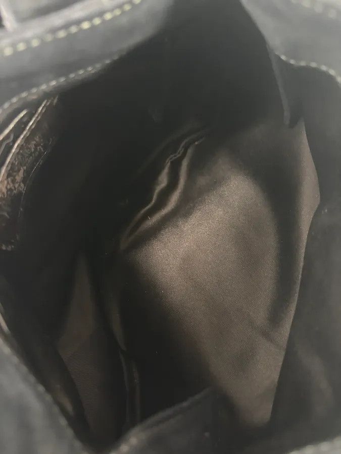 Yves Saint Laurent AW2003 Yves Saint Laurent Black Suede Leather Mala Horn Bag Size ONE SIZE - 10 Thumbnail
