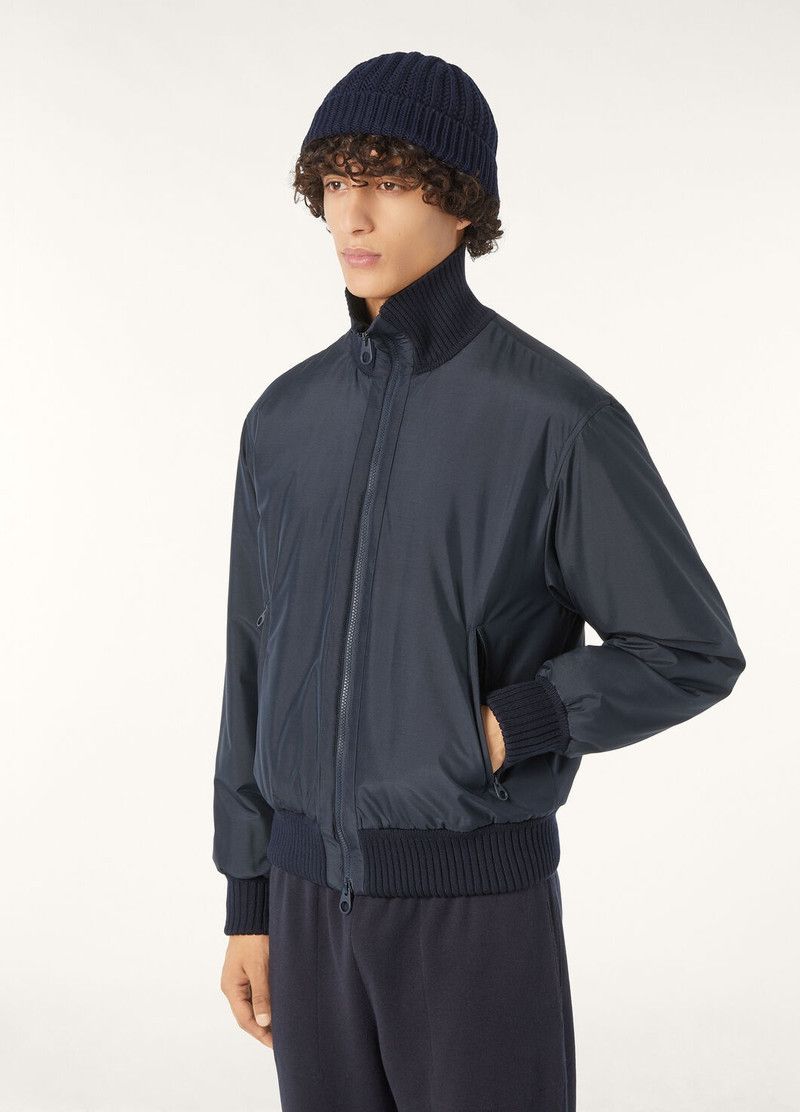 Loro Piana o1w1db10226 FAP1055 Denzel Bomber Jacket in Blue Size US S / EU 44-46 / 1 - 4 Thumbnail