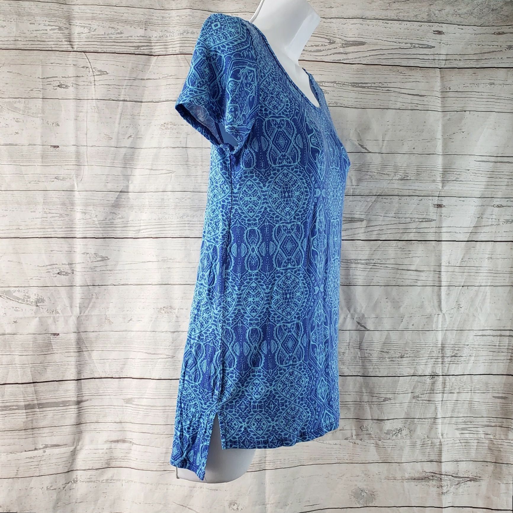 Vintage Papermoon Womens Top Size S Blue Short Sleeve Strappy Back T-Shirt Size S / US 4 / IT 40 - 2 Thumbnail