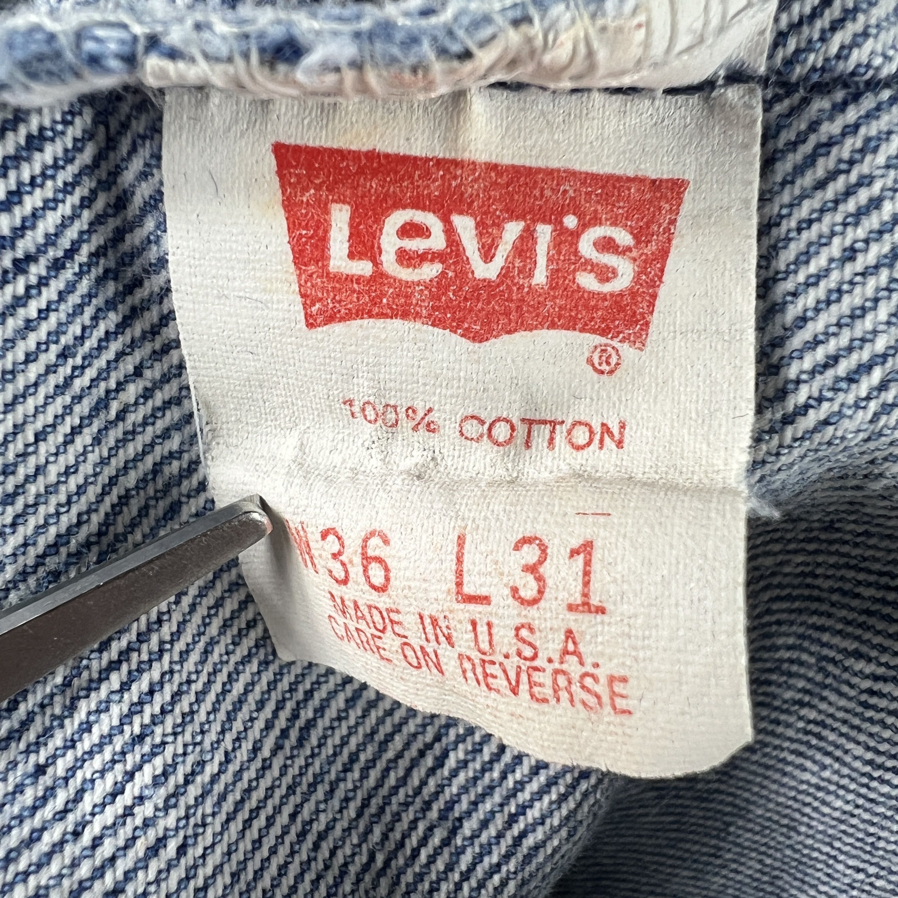 Levi's × Vintage VTG 90s Levi's Jeans 505 Straight Blue Faded Cotton Denim Size US 36 / EU 52 - 8 Thumbnail
