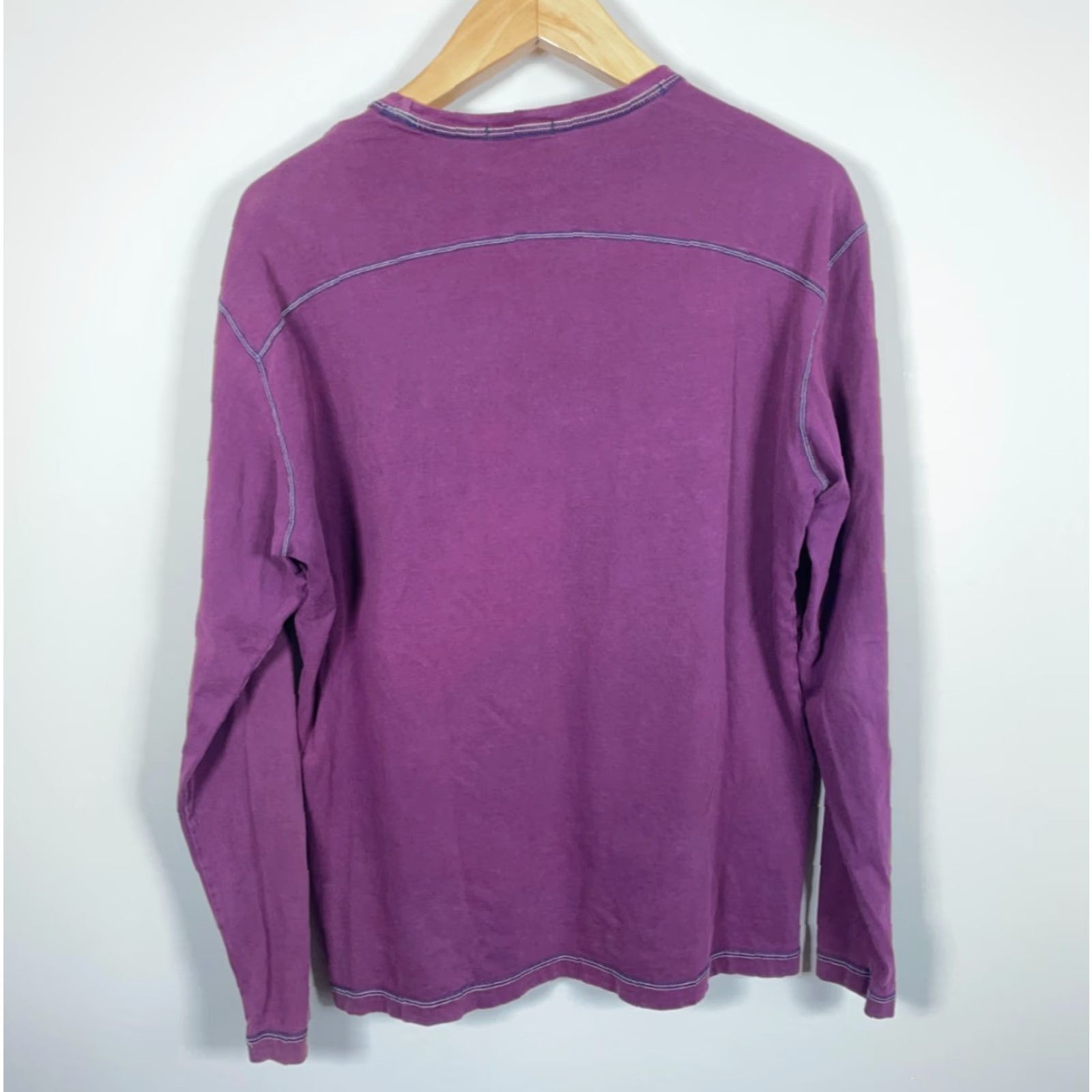 Vintage Agave Lux Long Sleeve T-Shirt Men's Large Purple Reverse Seam USA Made Crewneck Shirt Adult Large Purple Reverse Seam USA Made Agave Lux Retail-Ready Size US L / EU 52-54 / 3 - 2 Thumbnail