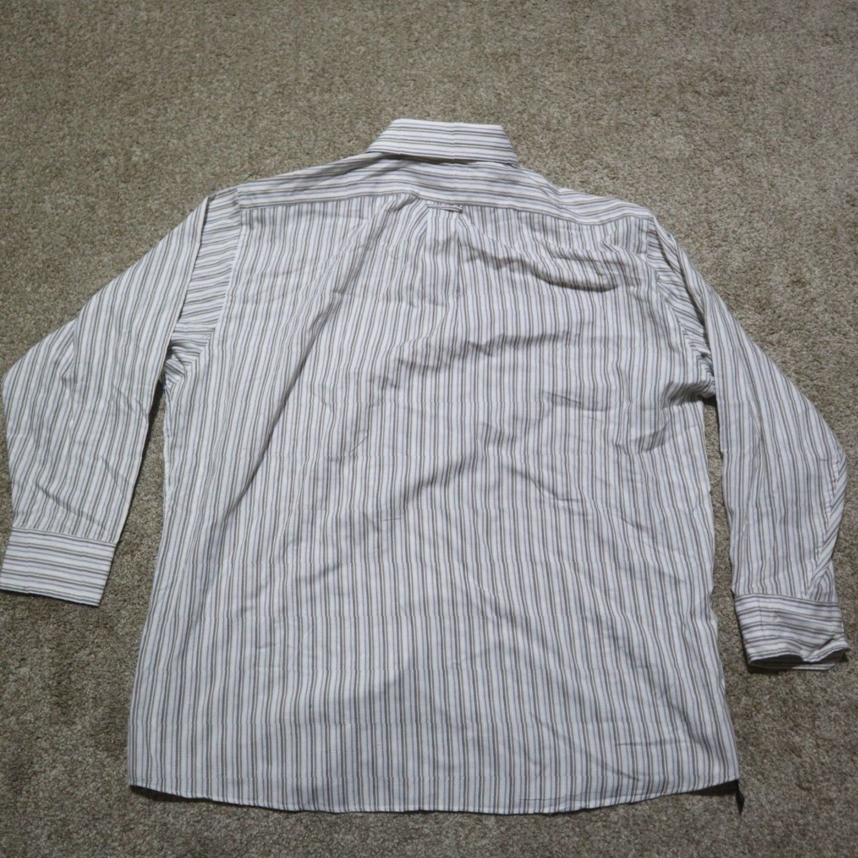 Izod IZOD Shirt White Striped Button-Down Easy Care Long Sleeve Adult XL 17.5 32/33 Men Mens Button-Up Casual Workwear 12/42 (example) Size US XL / EU 56 / 4 - 7 Thumbnail