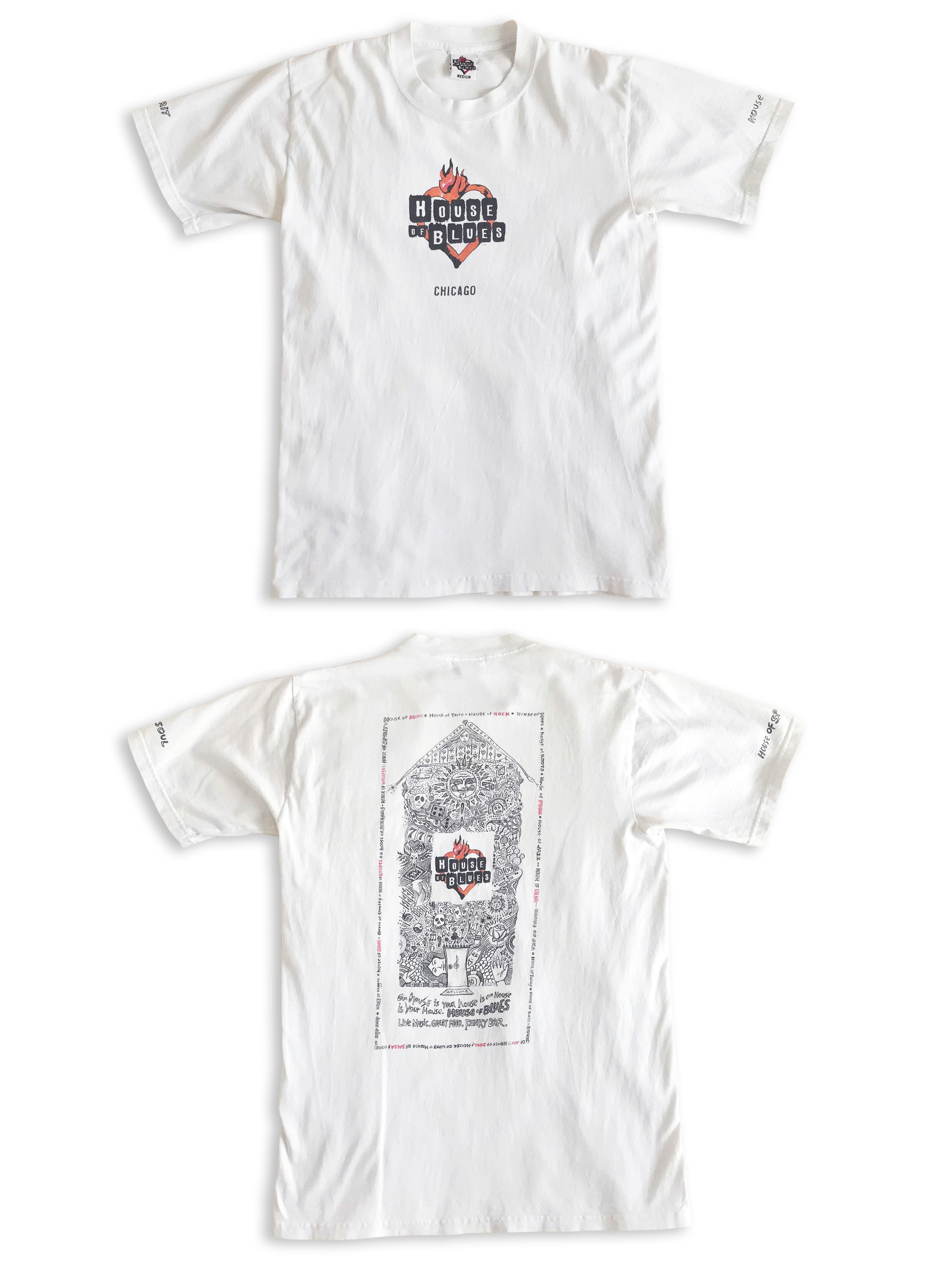 Vintage Vintage 90s Y2K HOUSE OF BLUES Chicago T shirt Tee Rock M Size US M / EU 48-50 / 2 - 1 Thumbnail