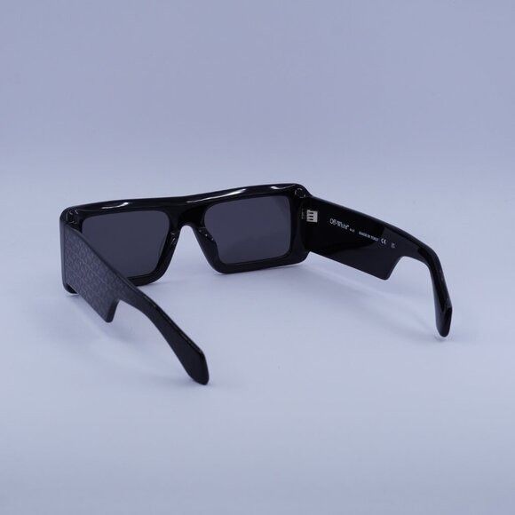 Off-White Off-White OERI140 TROY 1007 Sunglasses Black Rectangle Frame Size ONE SIZE - 5 Thumbnail