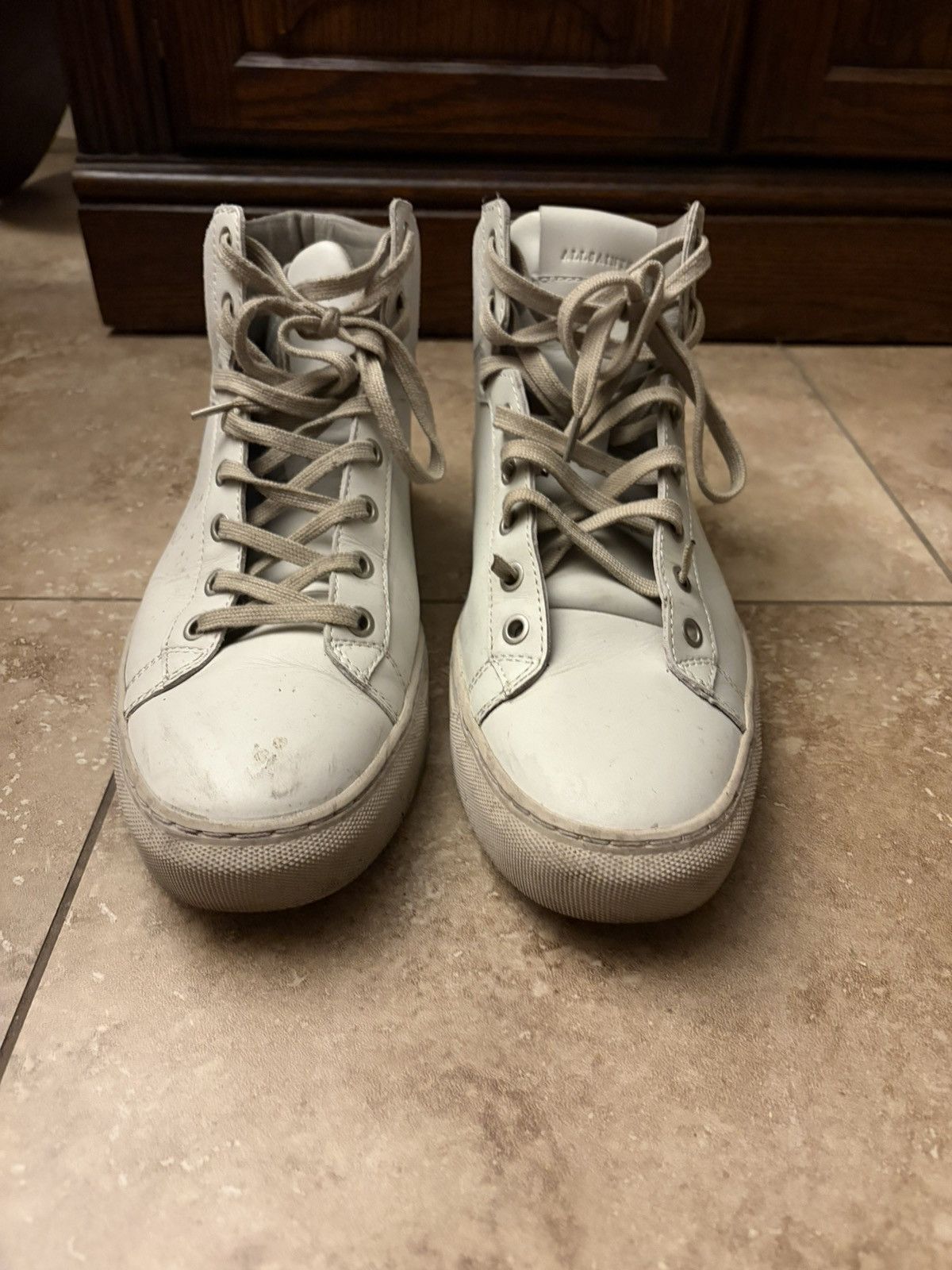 Allsaints ALLSAINTS HIGH TOP LEATHER SNEAKER Size US 9.5 / EU 42-43 - 5 Thumbnail