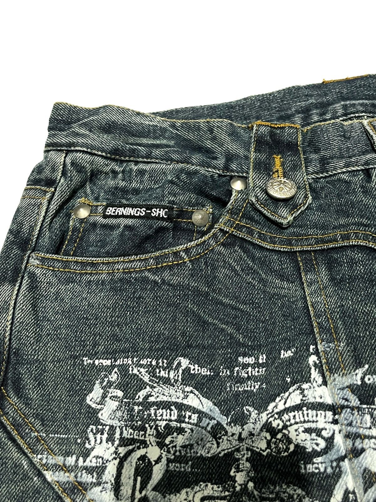 Japanese Brand Bernings Sho Poem skull Size US 31 - 7 Thumbnail
