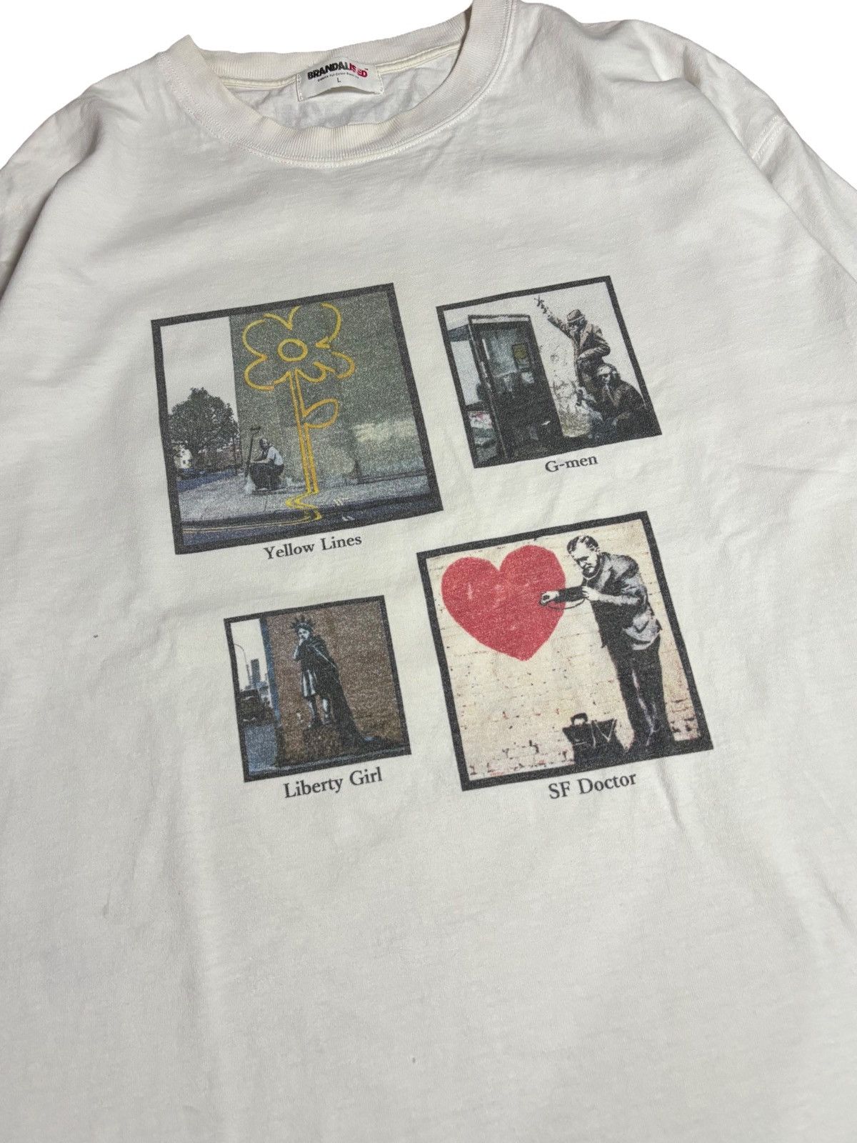 Vintage VERY RARE! Vintage Banksy Liberty Girl Art Graffiti Size US L / EU 52-54 / 3 - 2 Thumbnail