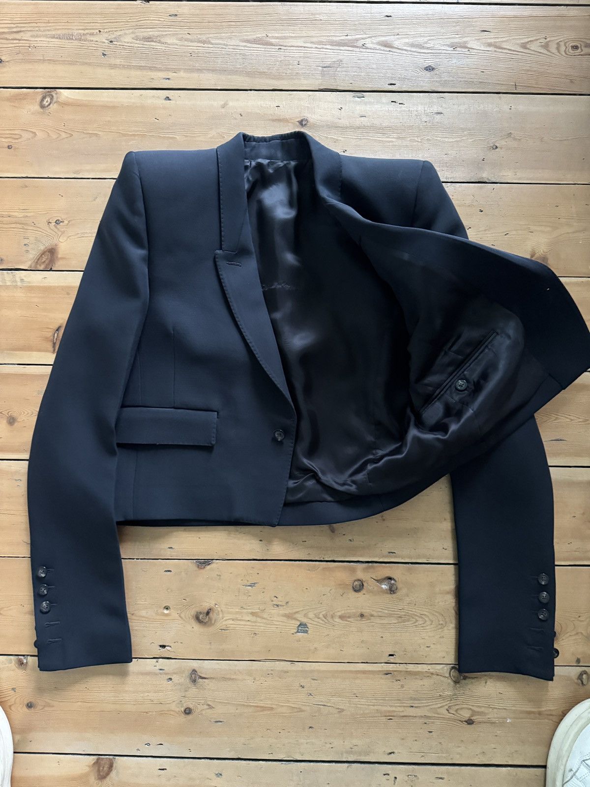 Rick Owens LAST DROP Alice jacket with Neue shoulders, silk / wool Size 40S - 4 Thumbnail