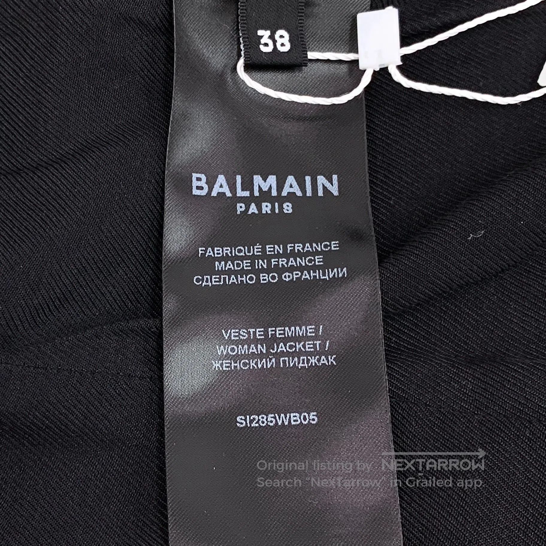 Balmain Balmain Black Wool Lapel Blazer. Size S / US 4 / IT 40 - 6 Thumbnail
