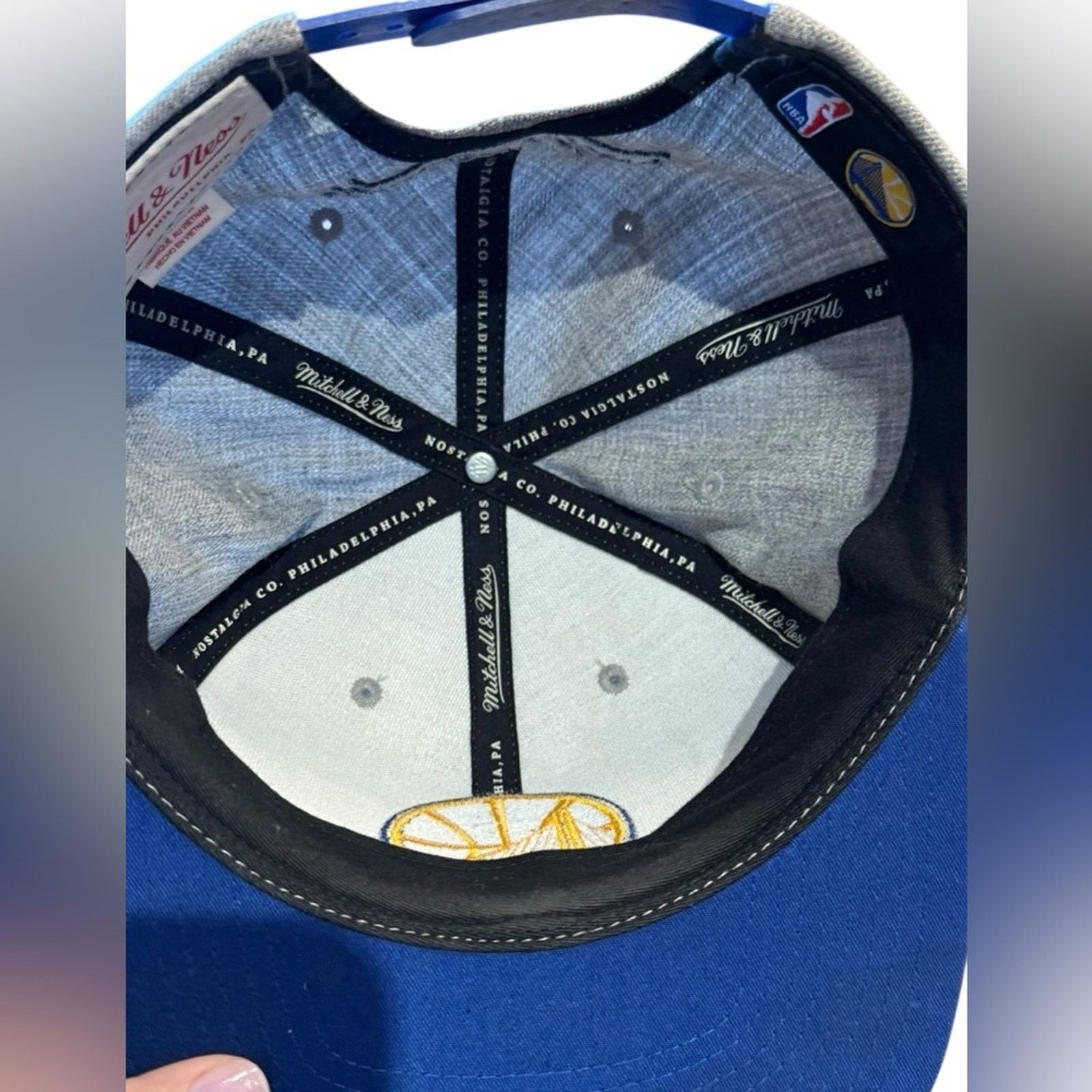 Mitchell & Ness NBA Golden State Warriors Blue & Gray Mitchell & Ness Hat Size ONE SIZE - 3 Thumbnail