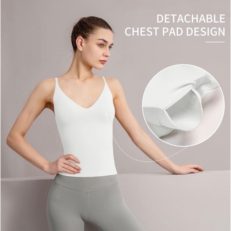 The Unbranded Brand Fit Camisole with Built in Bra - Spaghetti Straps Camis Tank Size L / US 10 / IT 46 - 3 Thumbnail