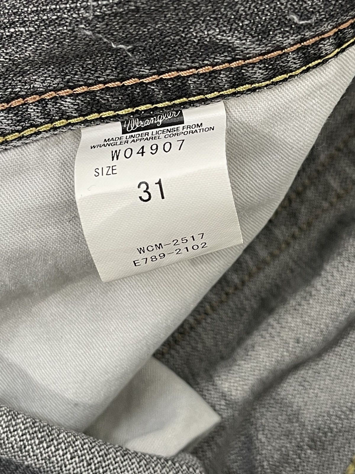 Japanese Brand Flare Jeans Wrangler Over Distress Denim Boot Cut 6🟦4 Size US 31 - 19 Thumbnail
