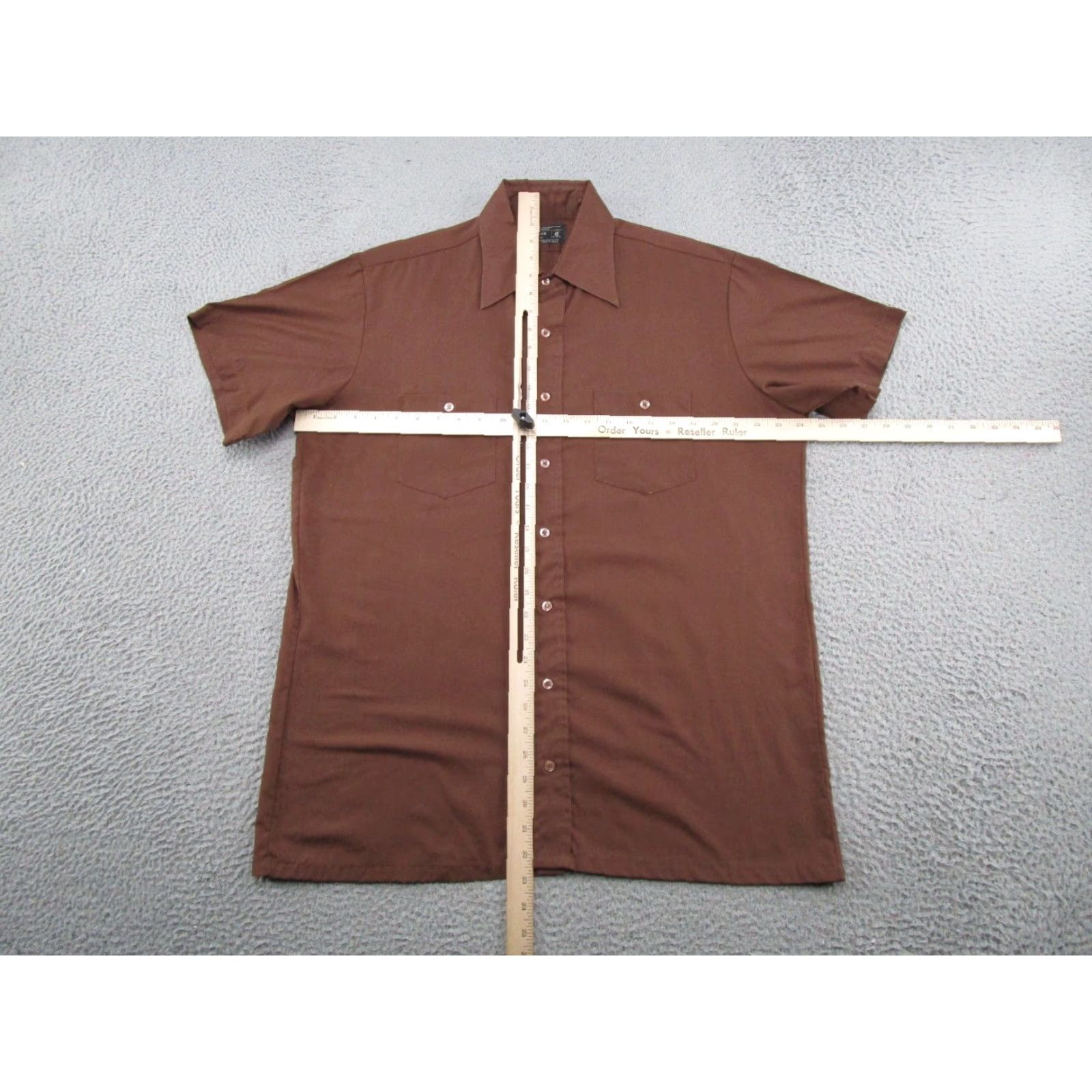 JCPenney VINTAGE JC Penney Long Sleeve Shirt M Brown Disco 70s 80s Retro Button-Front Mens Womens Size US M / EU 48-50 / 2 - 4 Thumbnail
