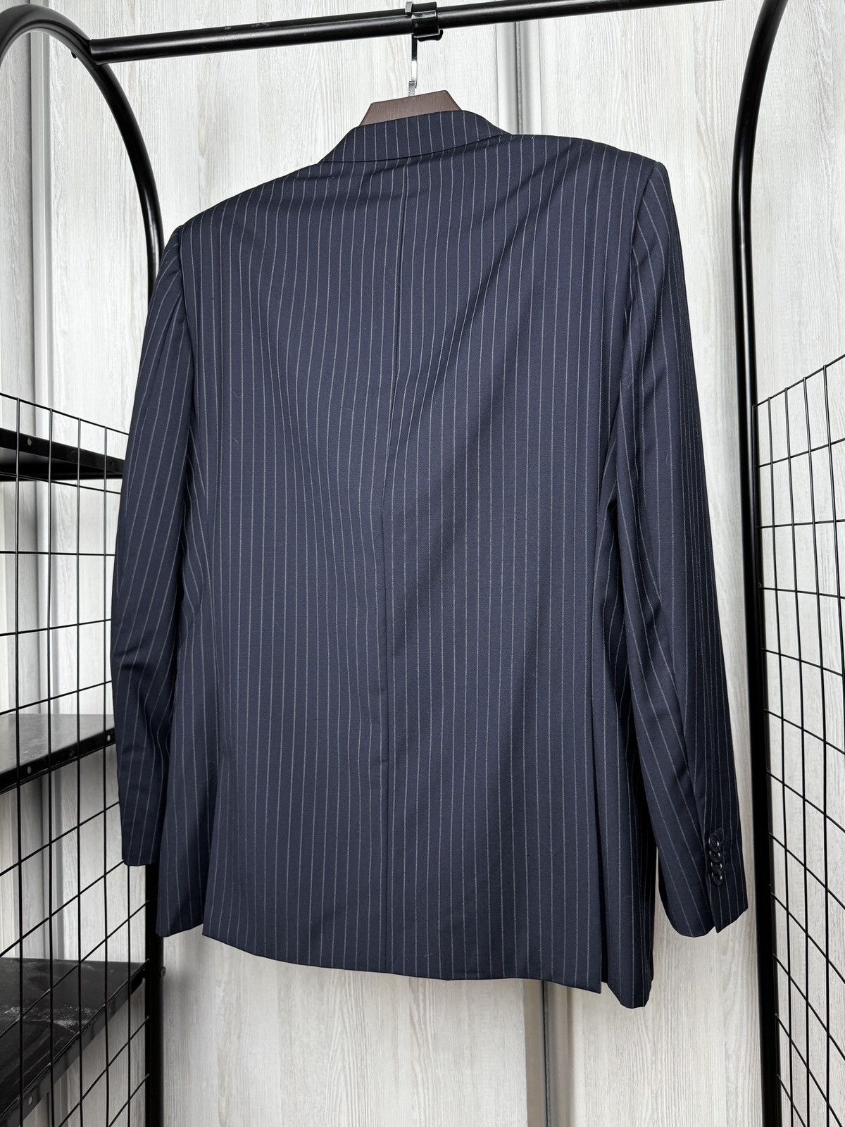 Boggi Boggi Milano blue pinstripe wool 2 button blazer suit jacket Size 42R - 7 Thumbnail