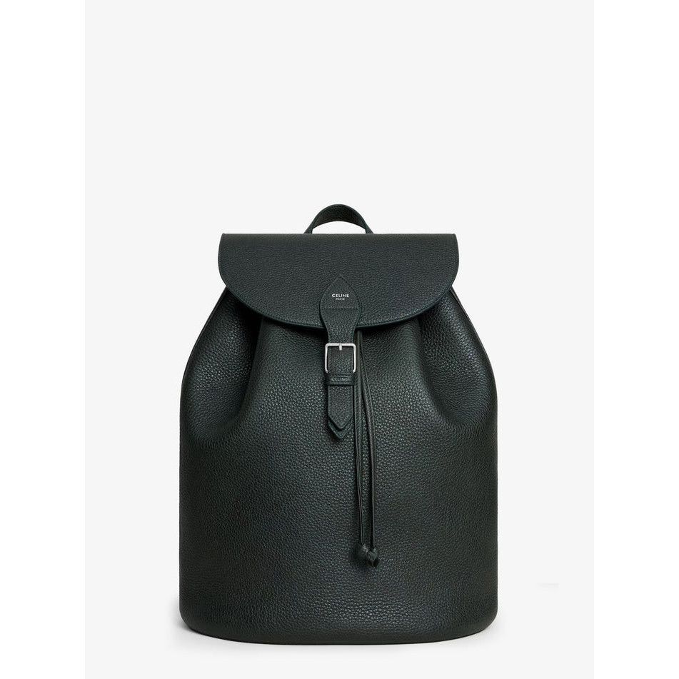 Celine CELINE Folco $3650 Night Green Grained Leather Backpack New Size ONE SIZE - 4 Thumbnail