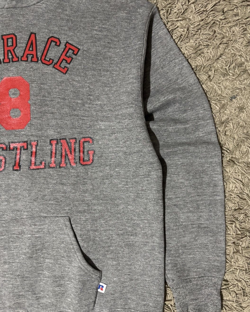 Russell Athletic 1980’s Russell Athletic “Terrace Wrestling” Grey Hoodie Size US L / EU 52-54 / 3 - 2 Thumbnail