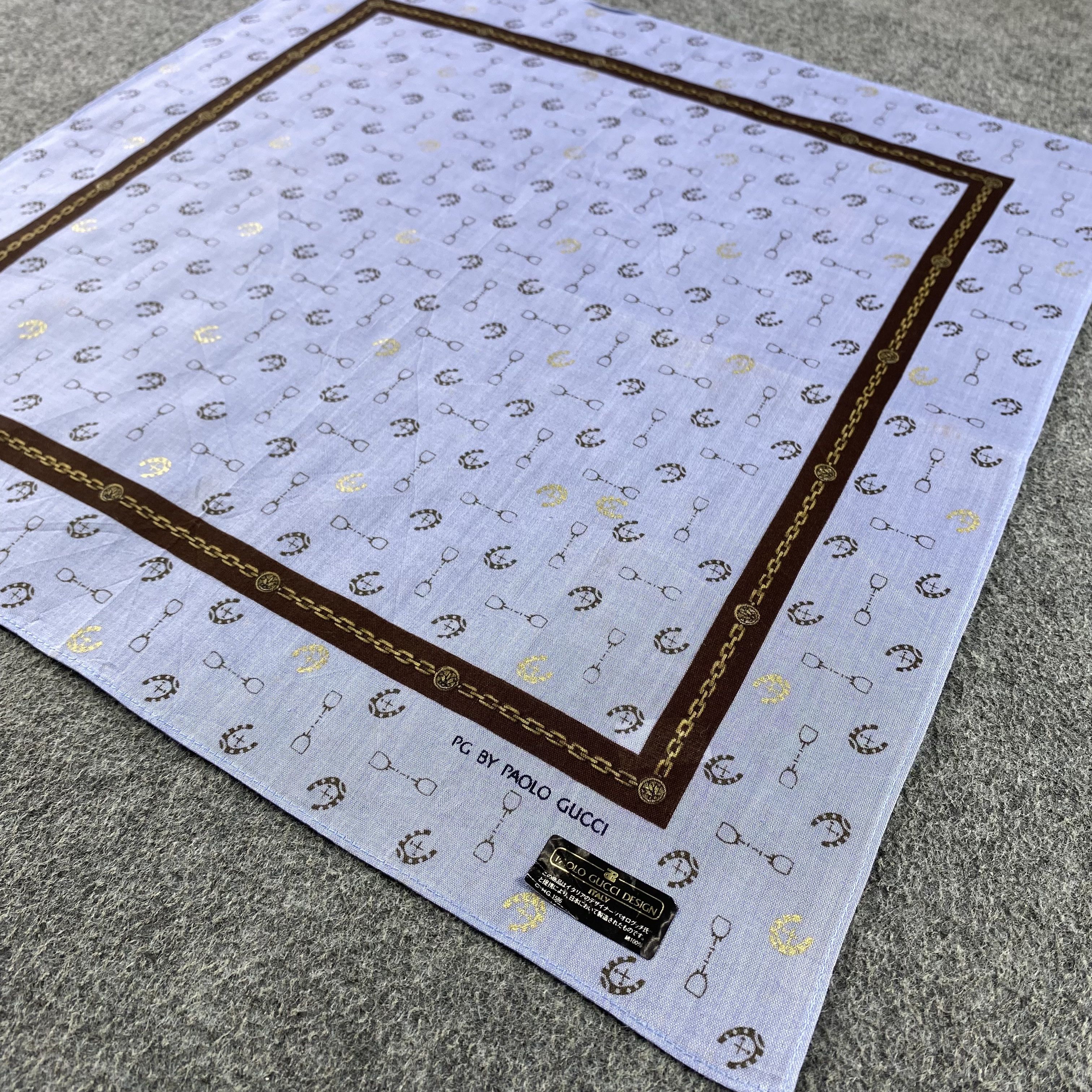 Paolo Gucci × Vintage Paolo Gucci Handkerchief/Neckerchief/Bandana HC720 Size ONE SIZE - 2 Thumbnail